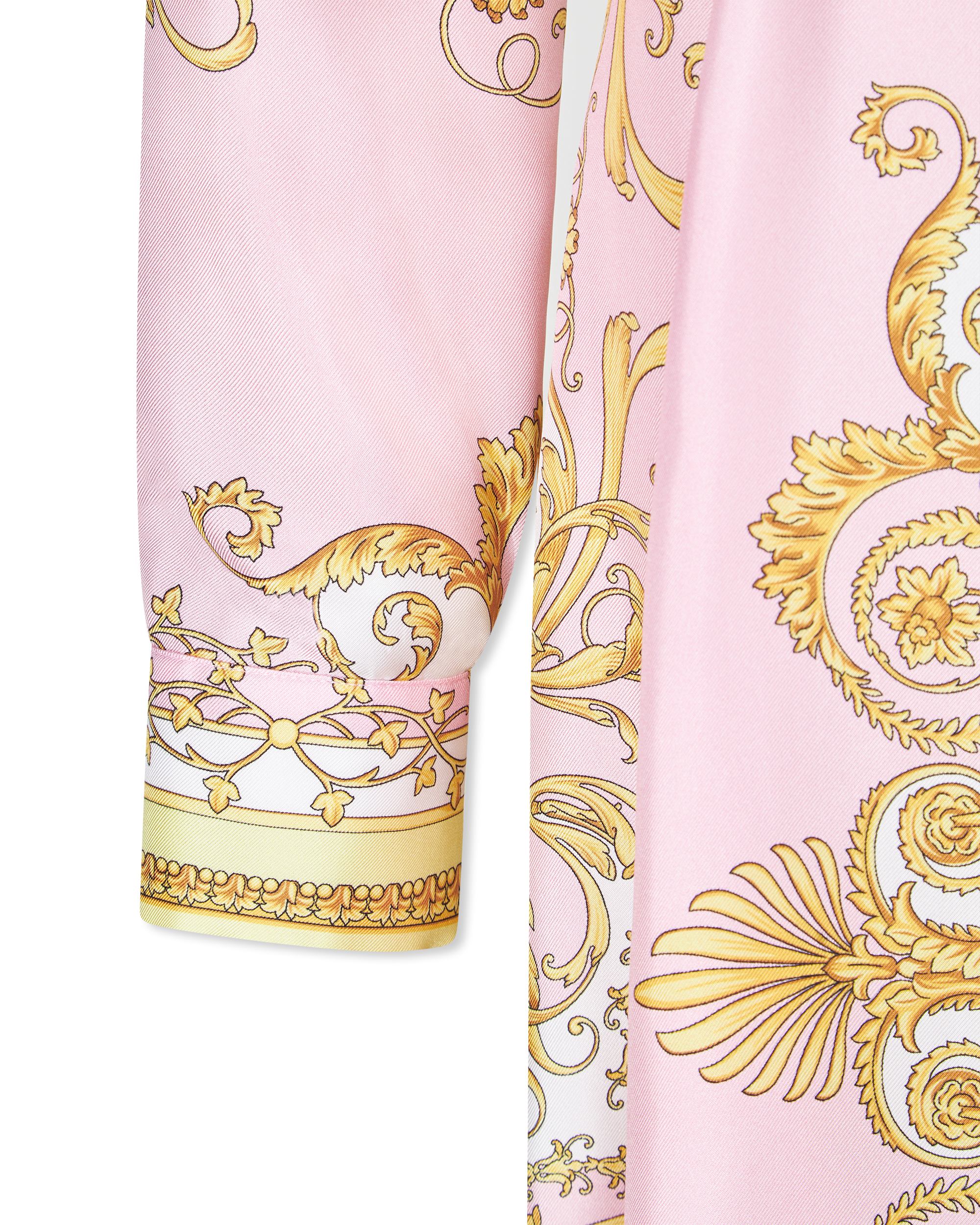 Spring Barocco Silk Mini Shirt Dress