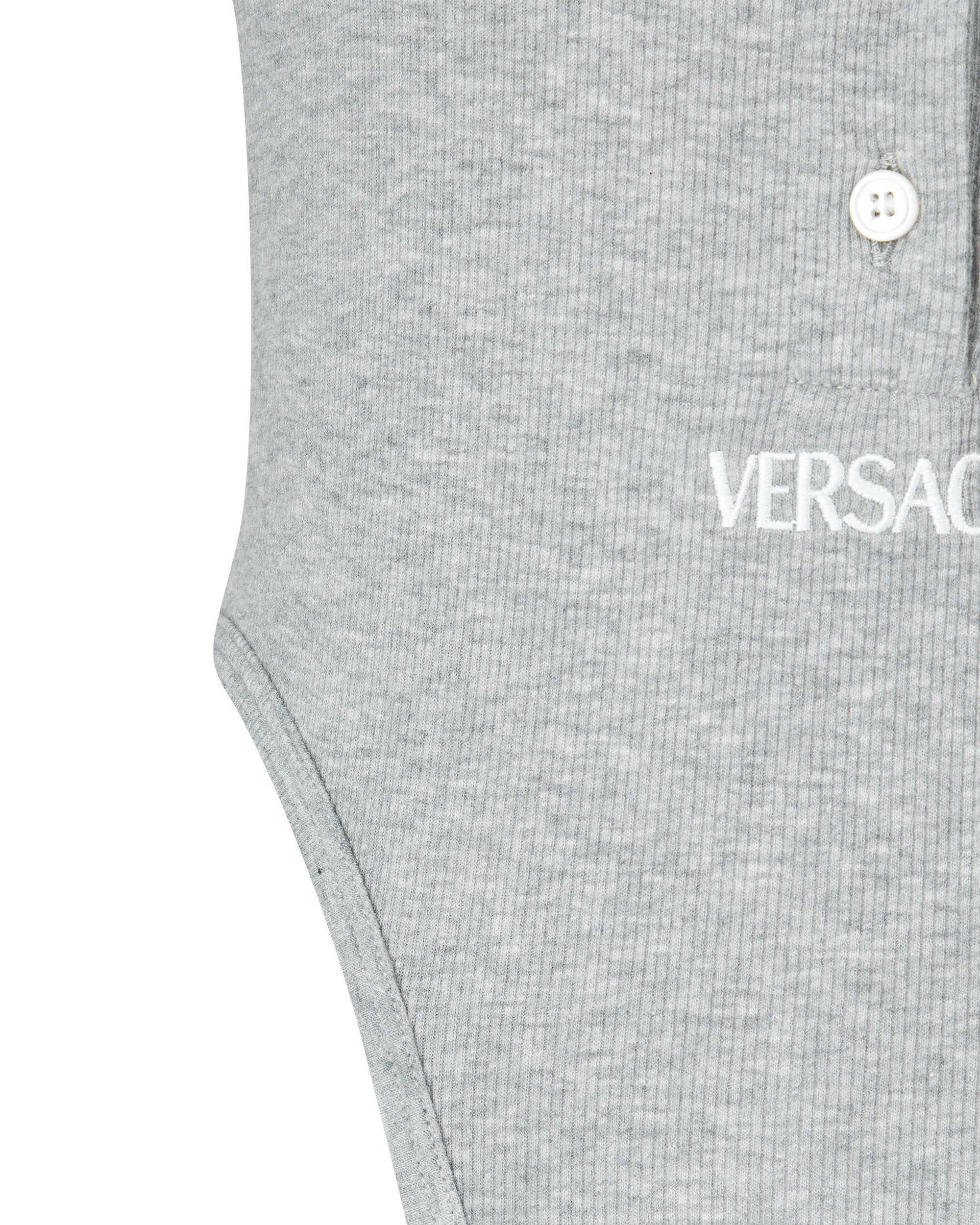 Logo-Detail Button-Up Bodysuit