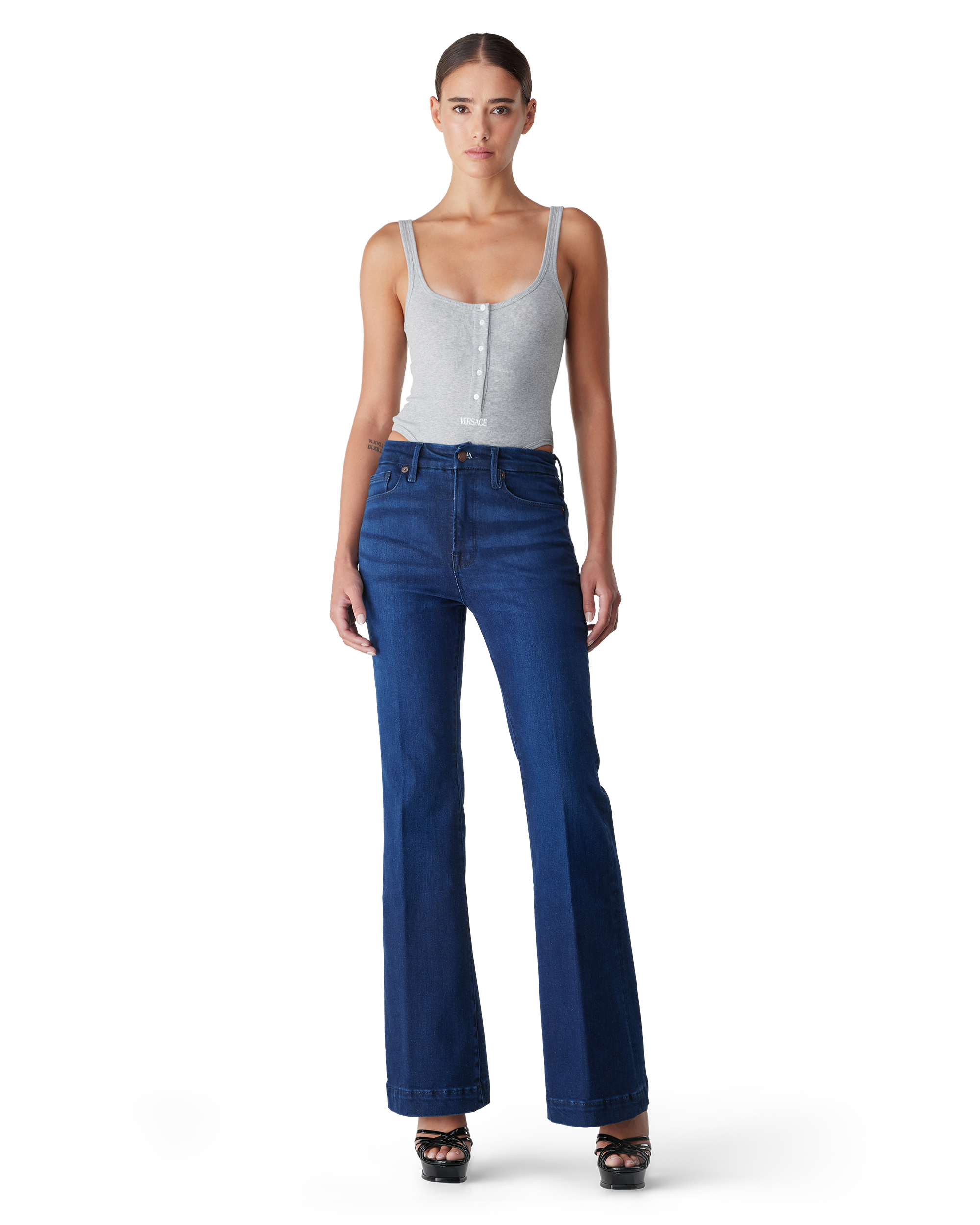 Logo-Detail Button-Up Bodysuit