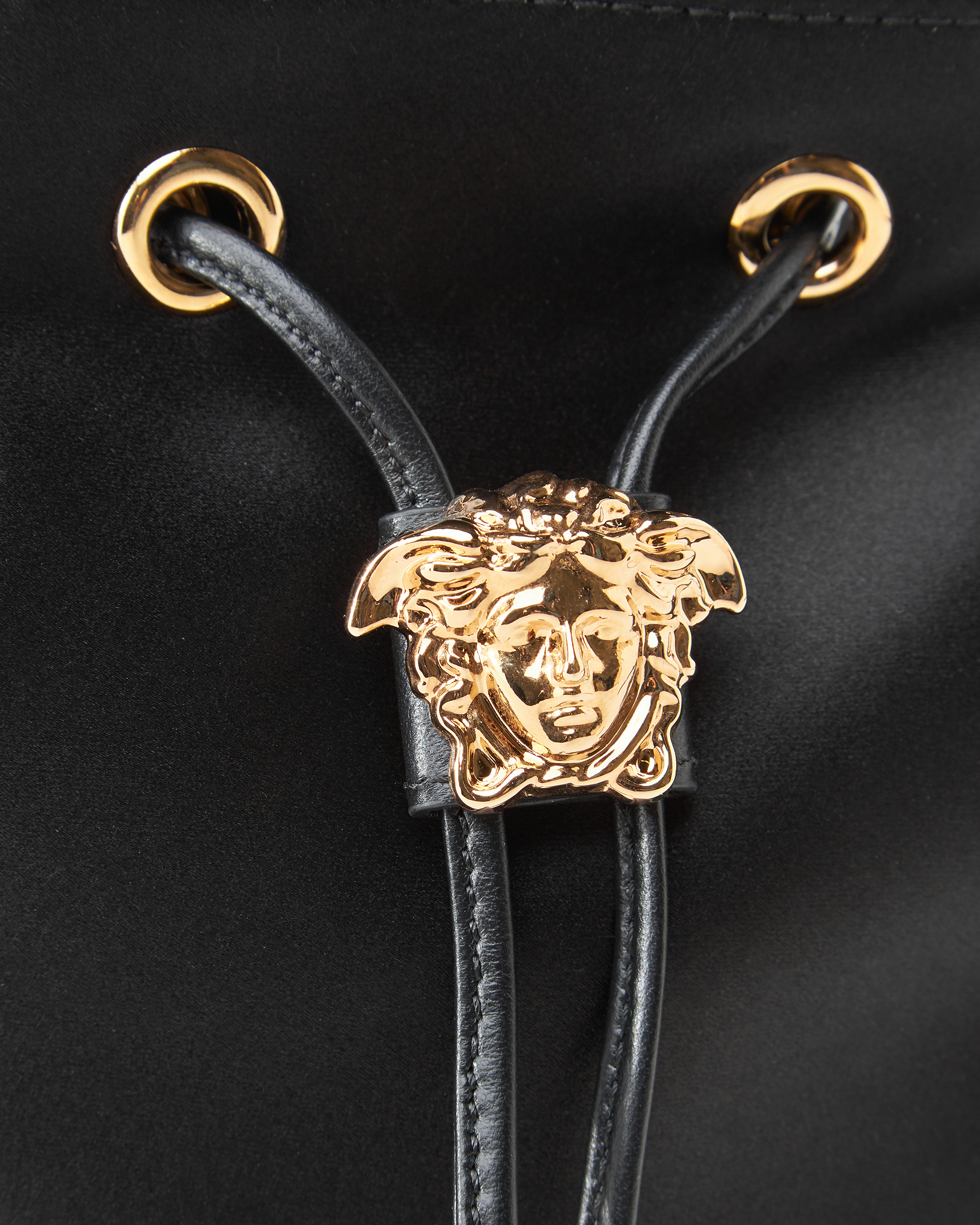 La Medusa Satin Mini Bucket Bag