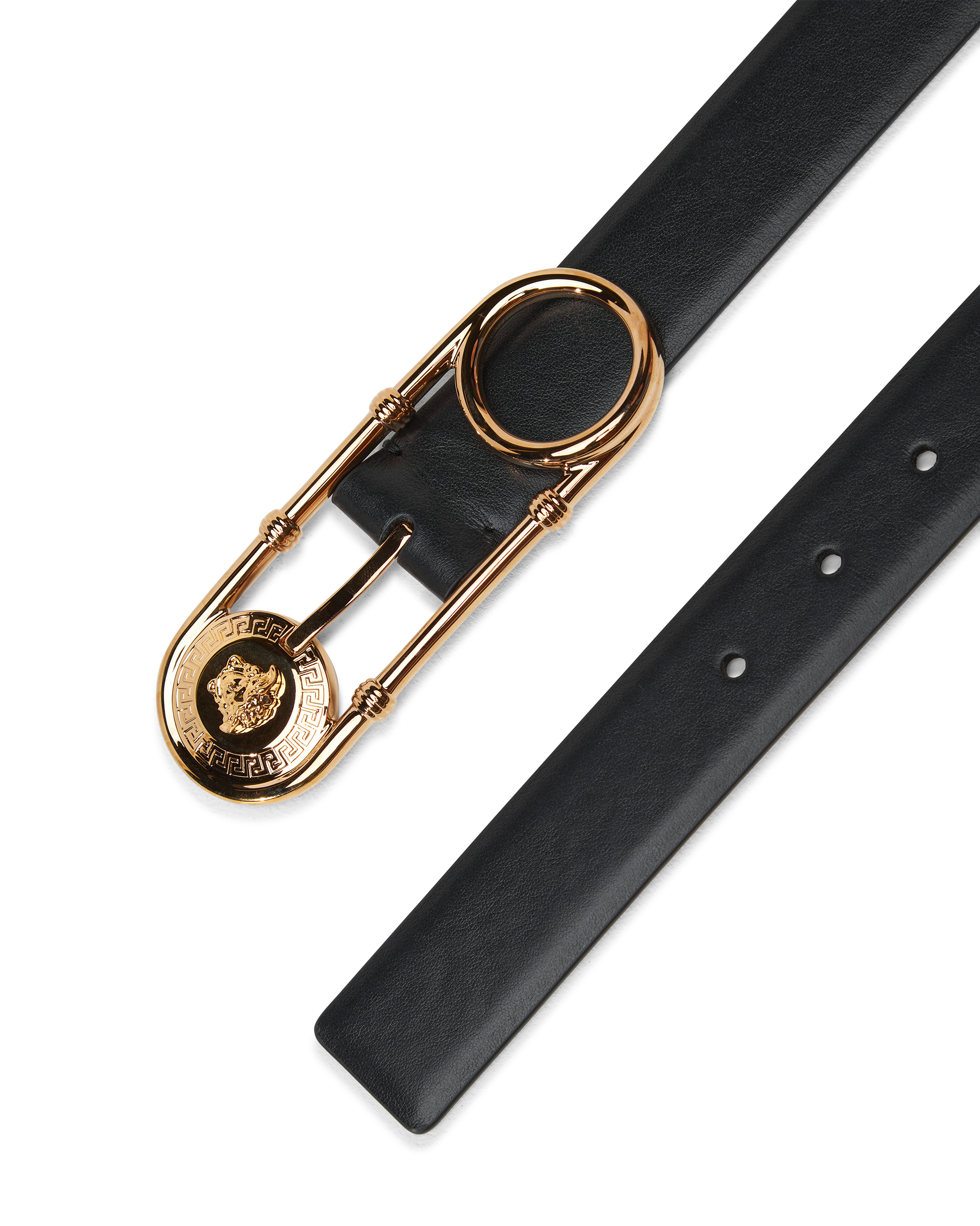Safety Pin Leather Belt