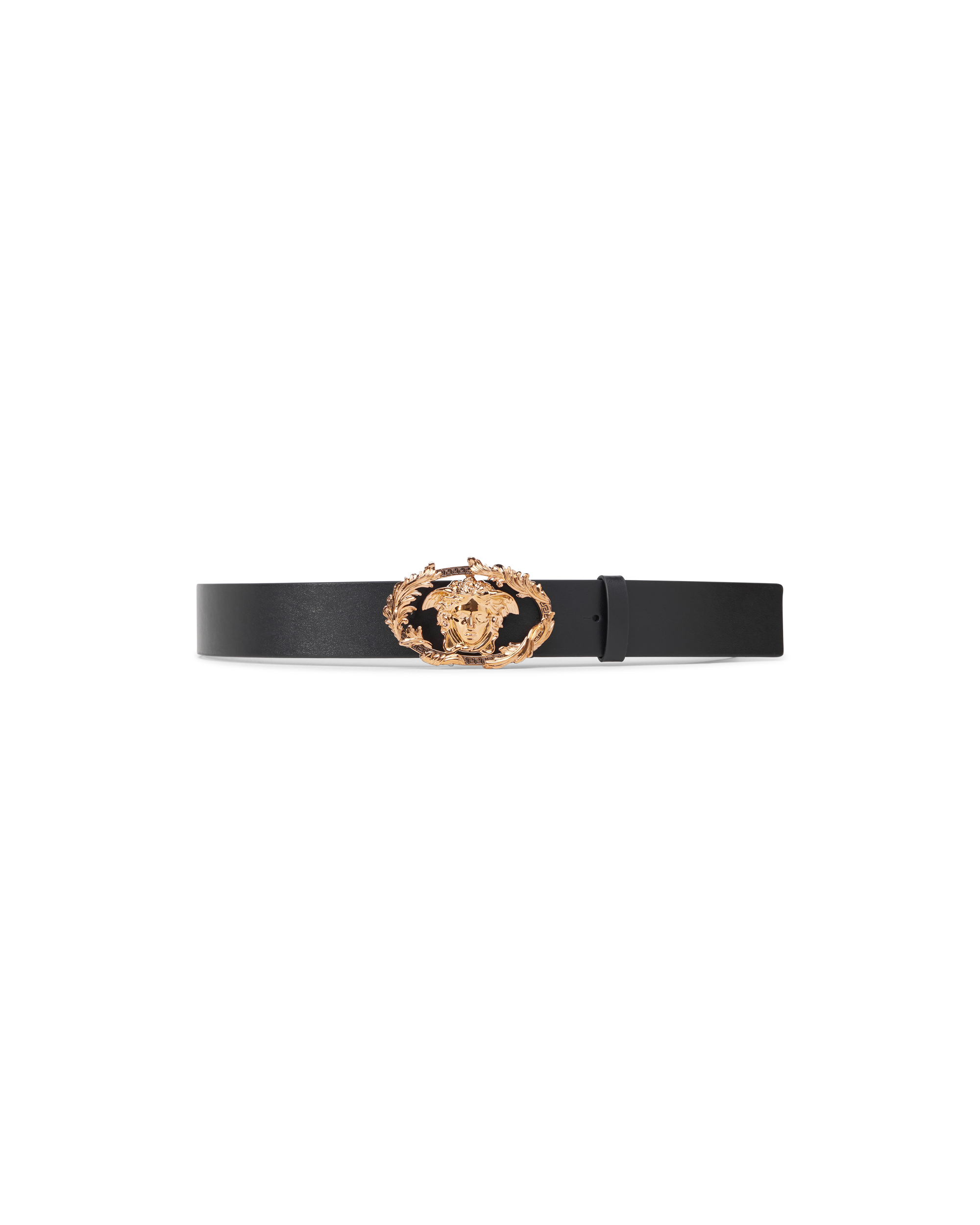 Buckle Crest Leather Belt