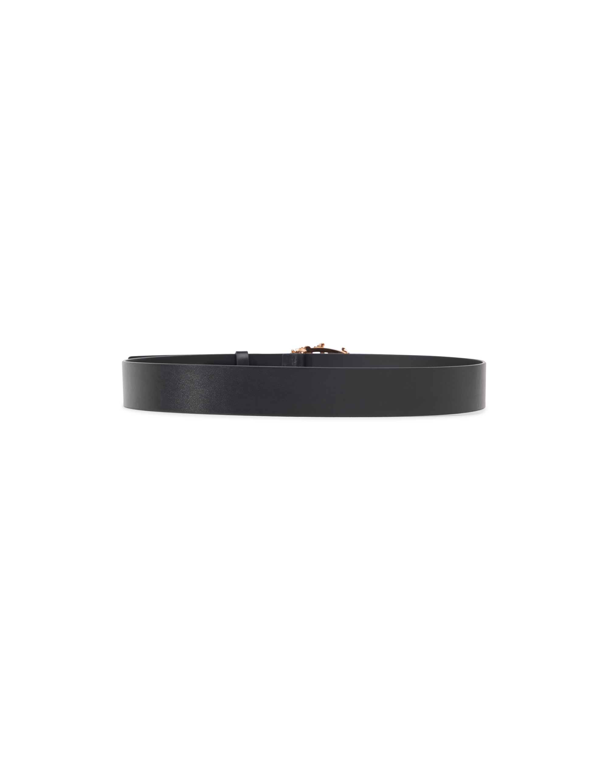 Buckle Crest Leather Belt