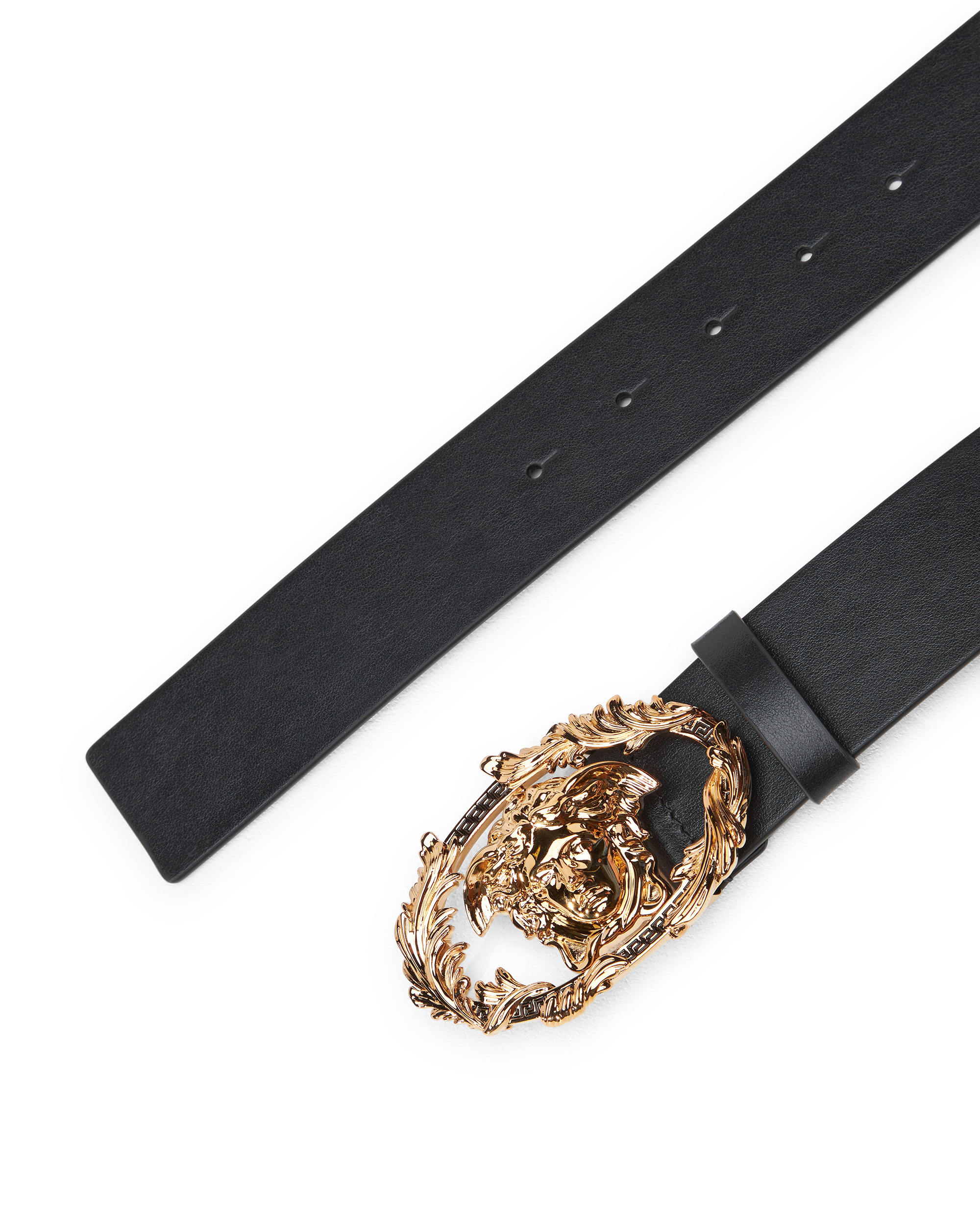 Buckle Crest Leather Belt