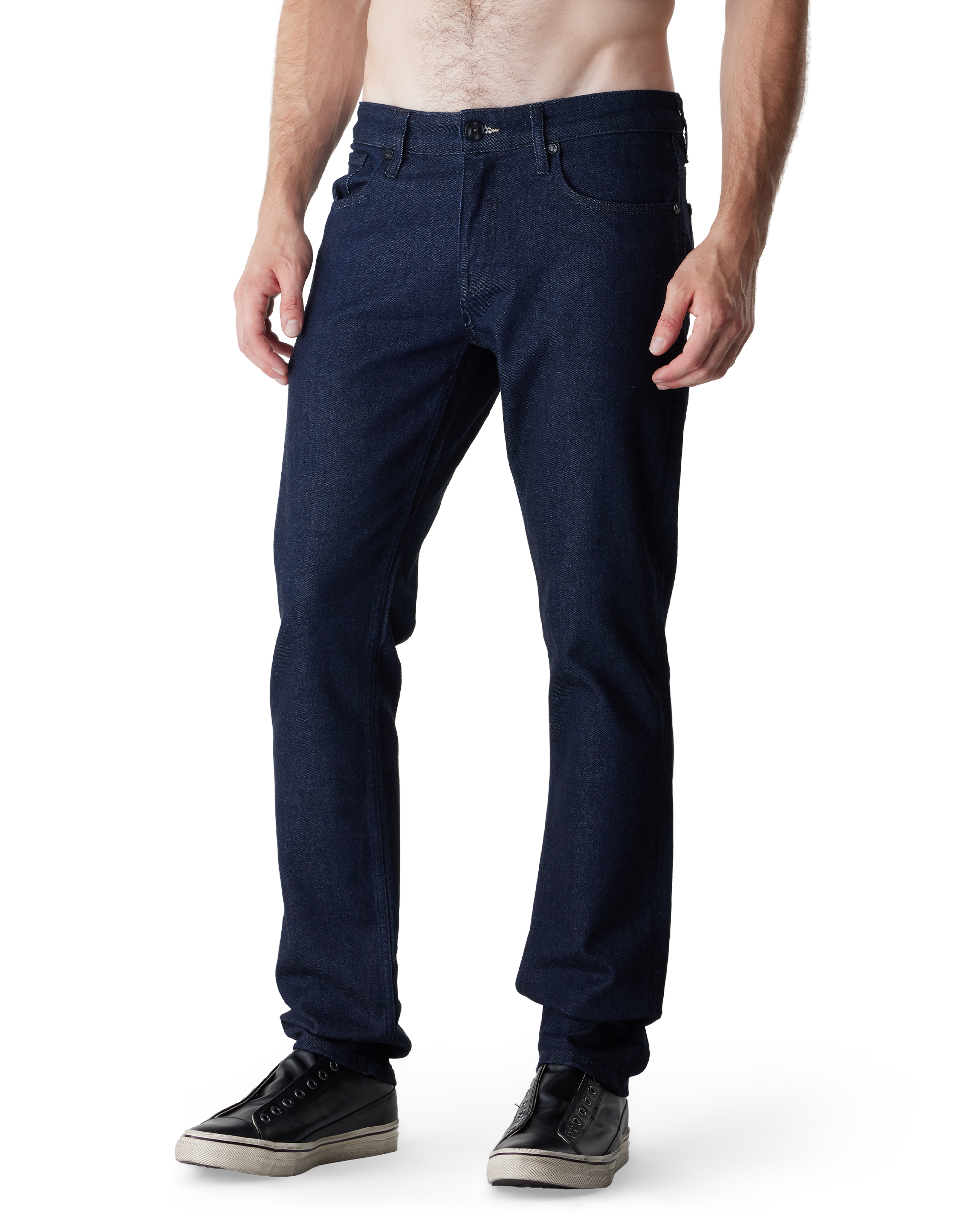 Indigo Organic Cotton Blend Bowie Raw Easy Straight Fit by Jude Neale | DIHSAN