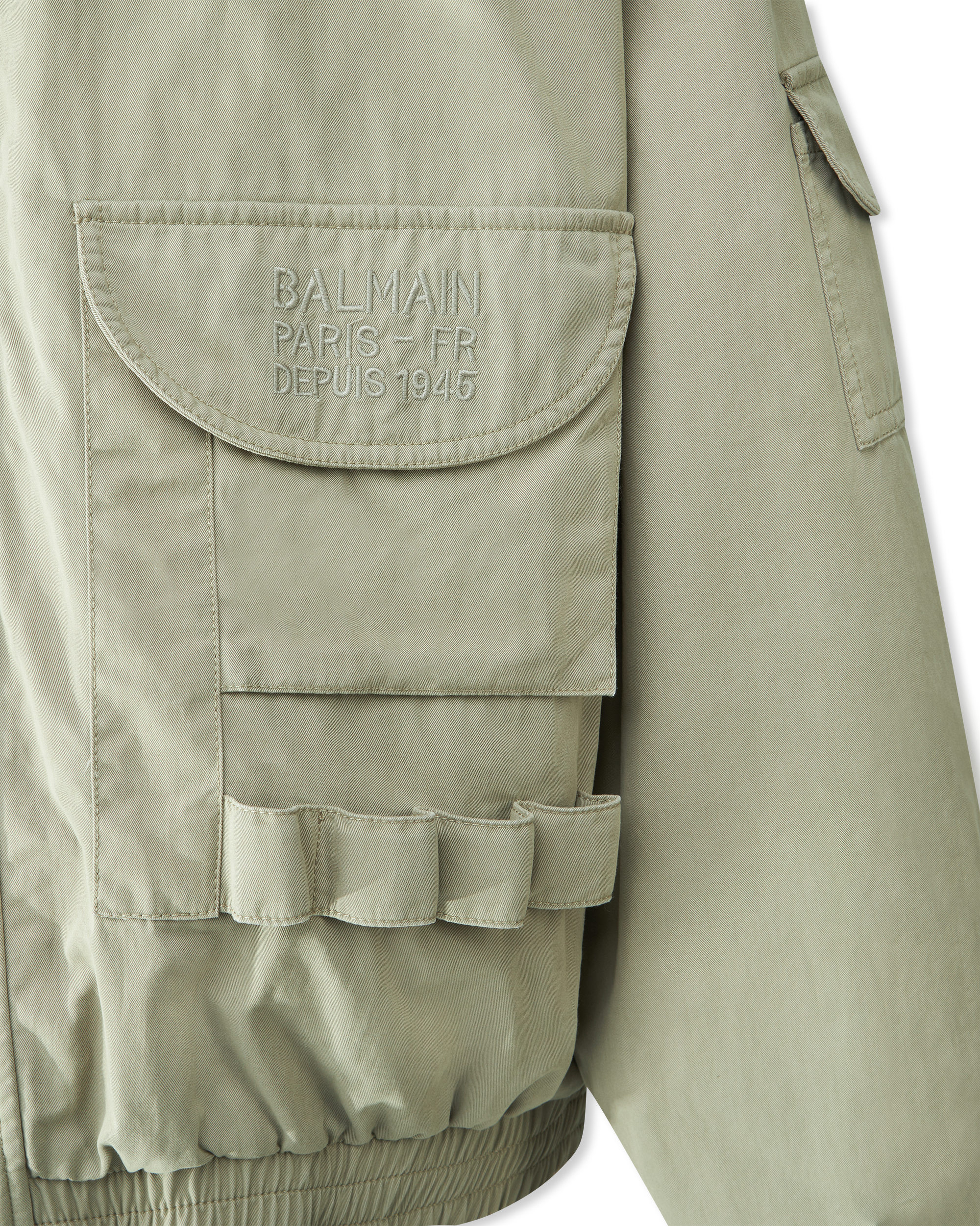 Balmain Stamp Hooded Cargo Jacket