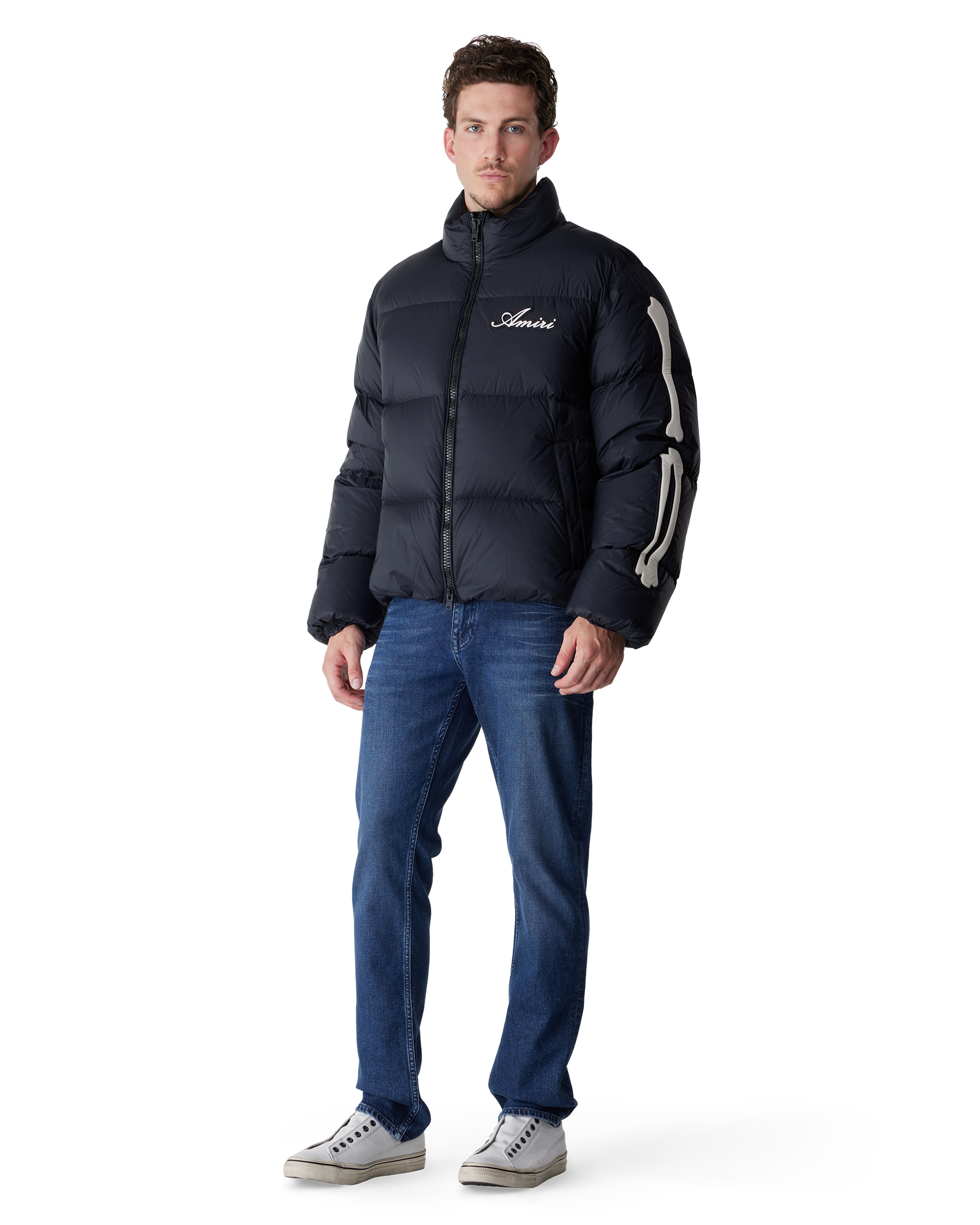 Black Polyamide Bones Down Jacket by AMIRI | DIHSAN