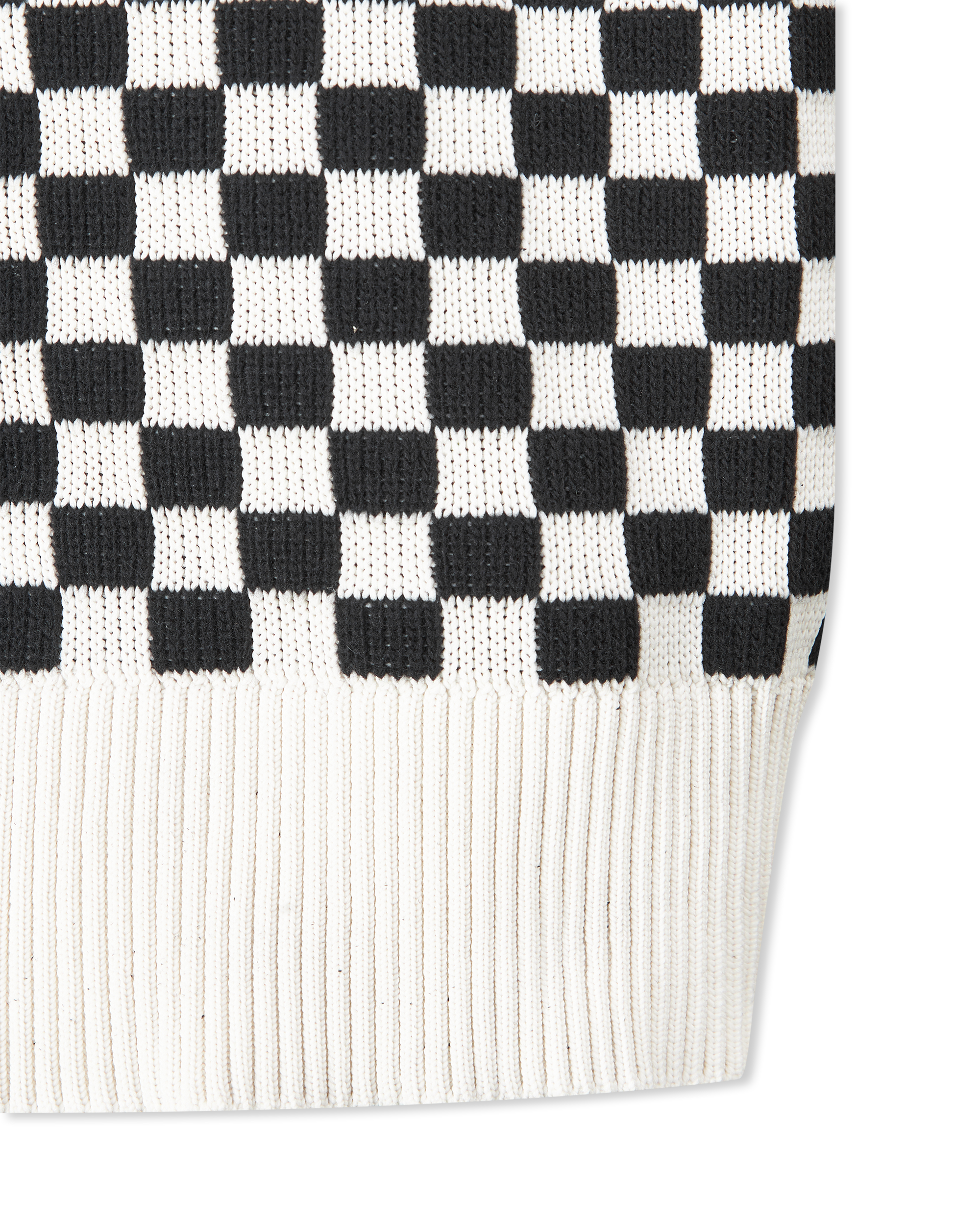 Checkered Wool Knit Shirt