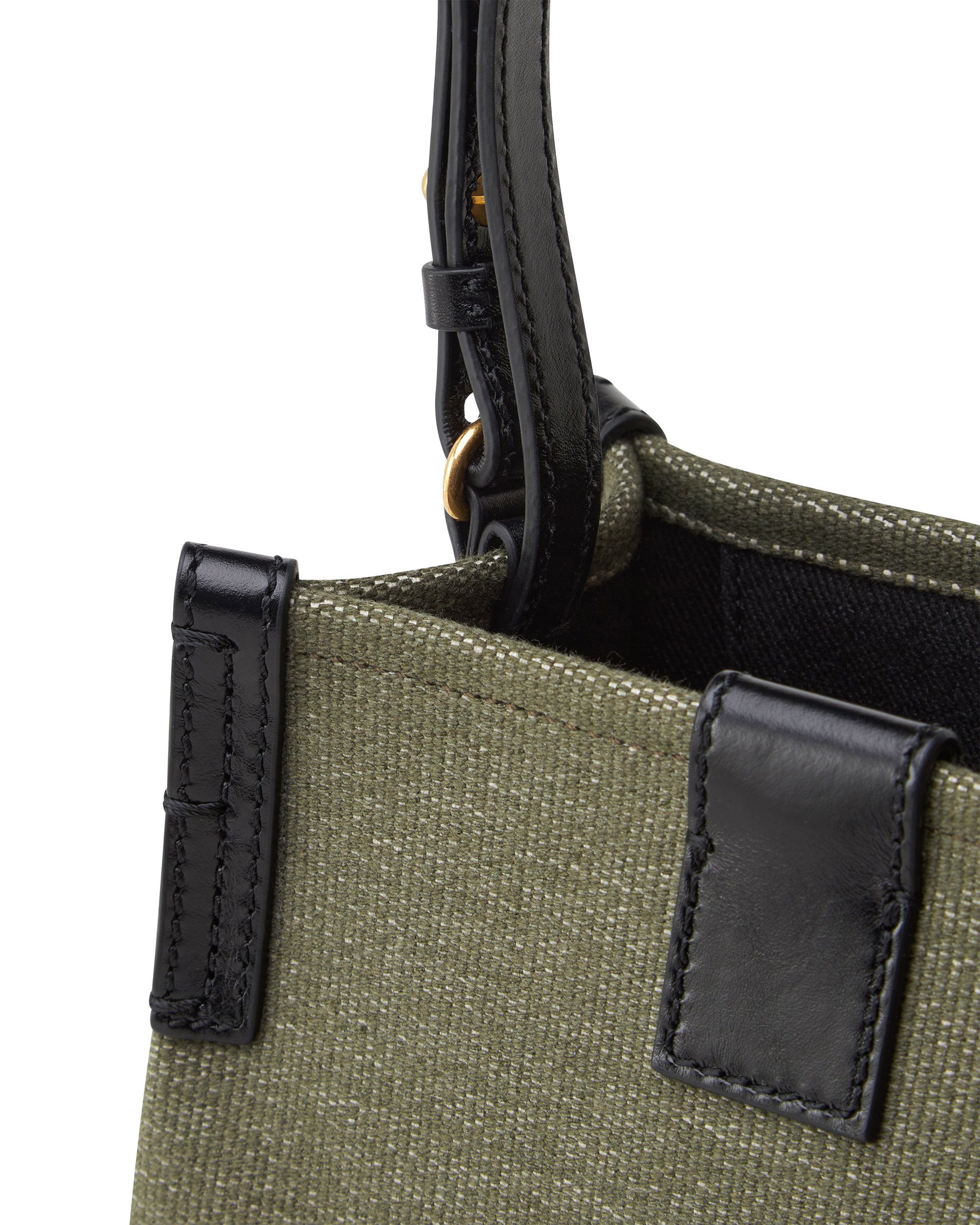 Canvas and Calfskin Release Bucket Bag