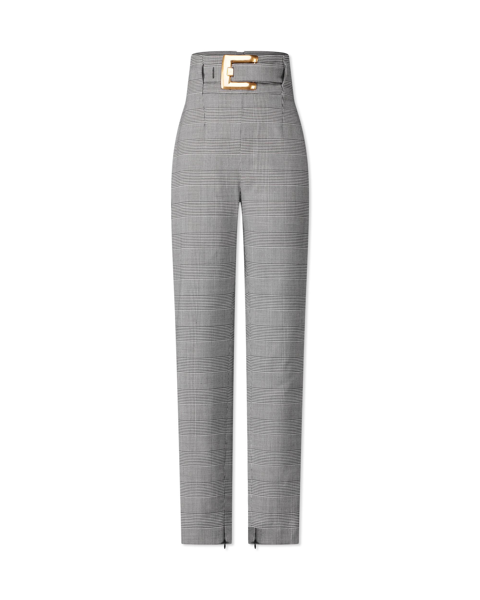Prince Of Wales Jacquard Stretch Trousers