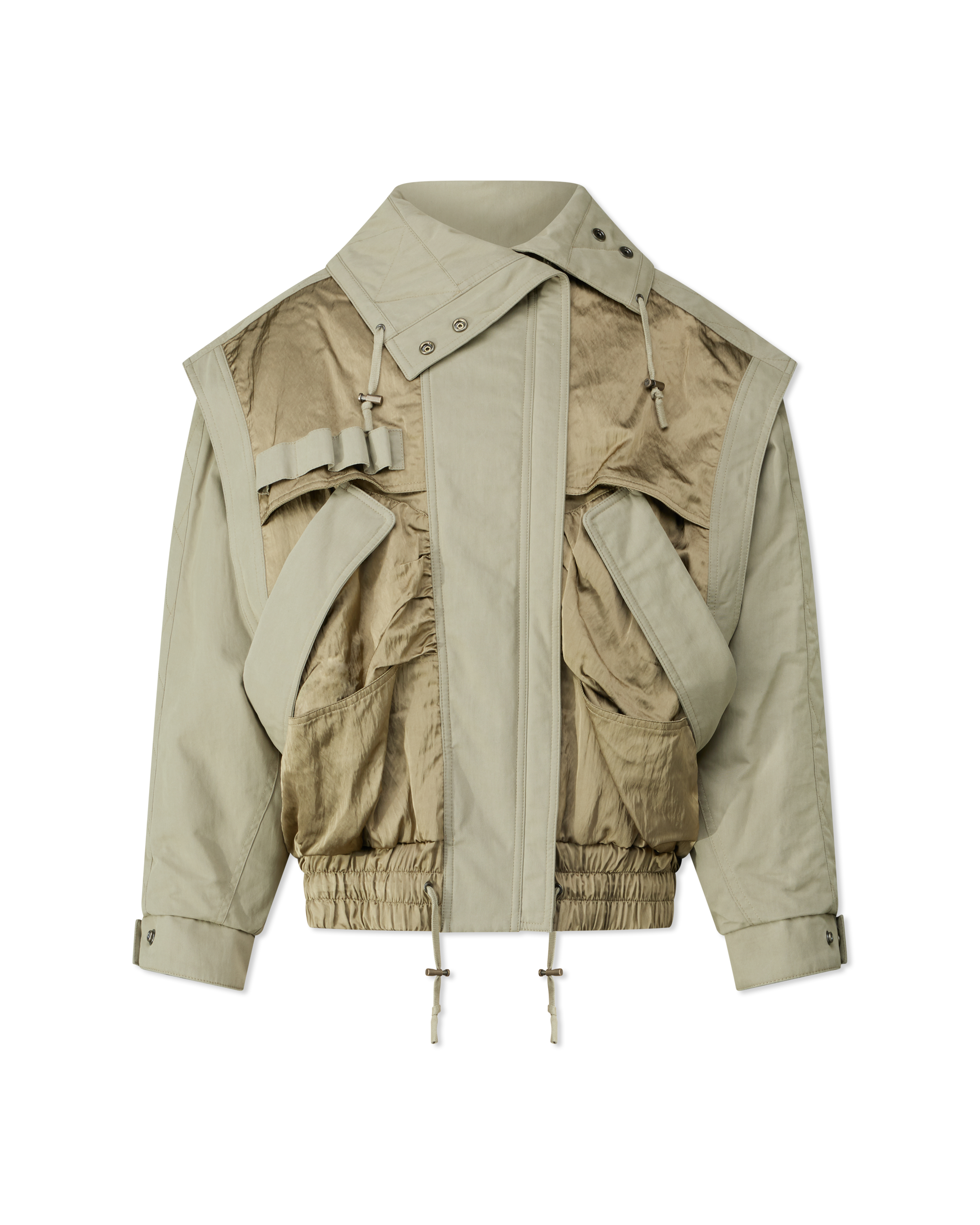 Batwing Cotton Twill Bomber Jacket