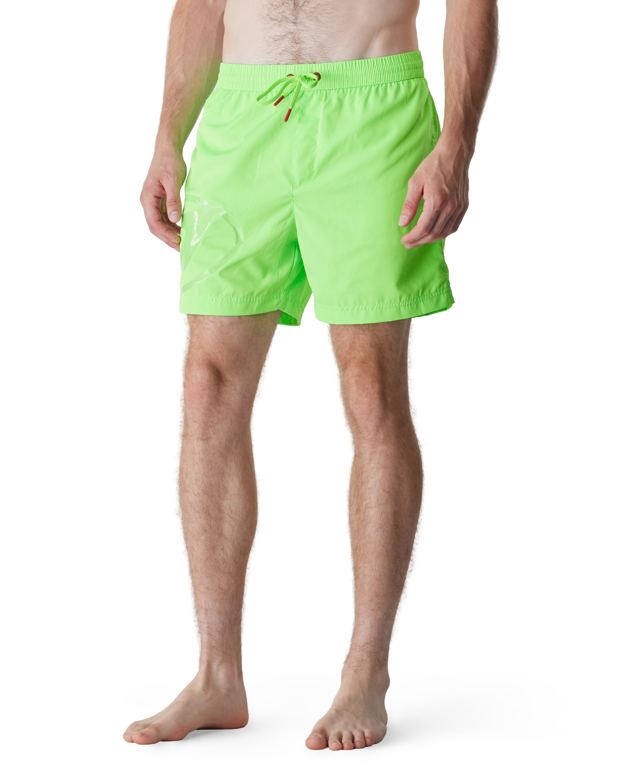 Neon Green Polyester BMBX-RIO-41 Swim Shorts by Diesel | DIHSAN