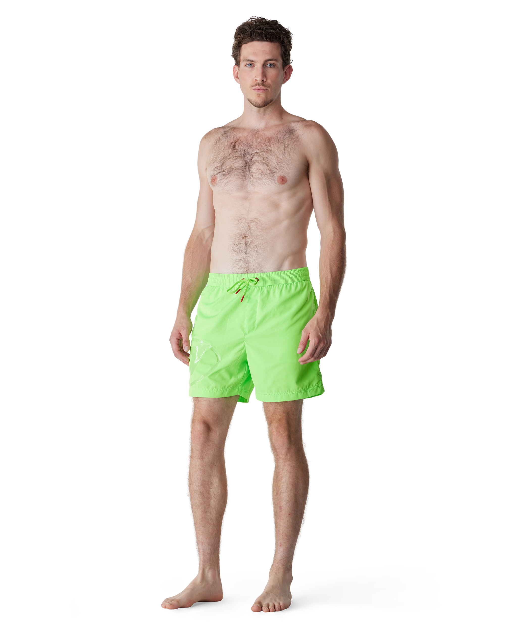 Neon Green Polyester BMBX-RIO-41 Swim Shorts by Diesel | DIHSAN