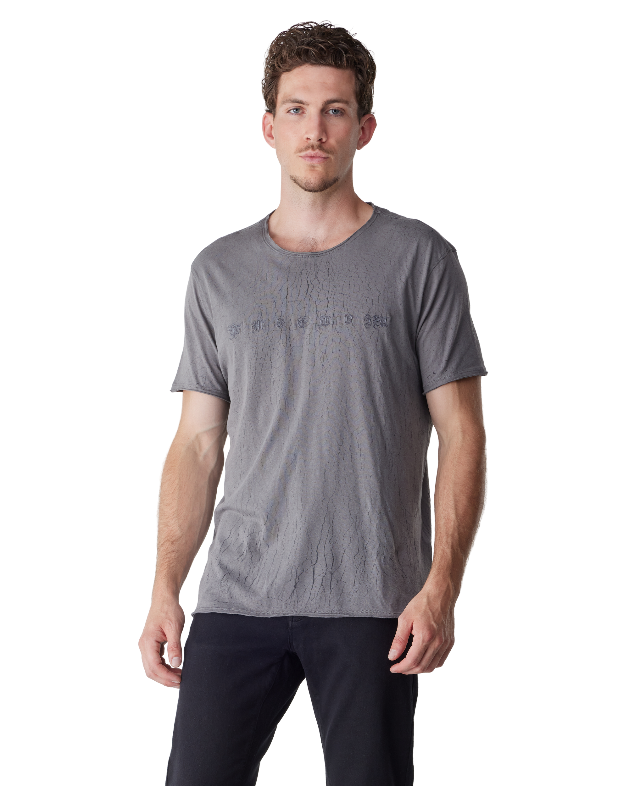 Flagstone Grey Organic Cotton Freedom T-Shirt by John Varvatos | DIHSAN