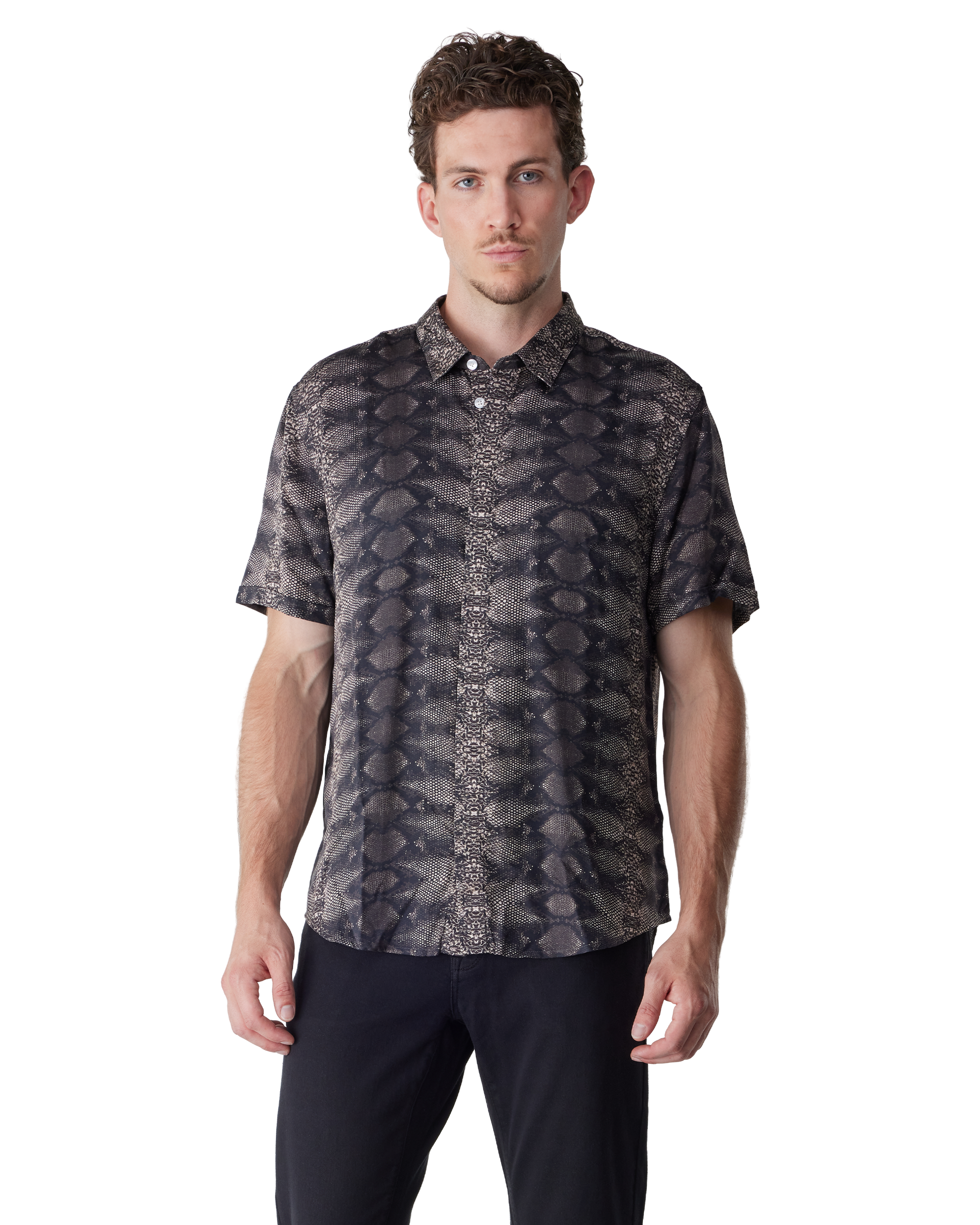 Light Khaki Modal Loren Shirt by John Varvatos | DIHSAN