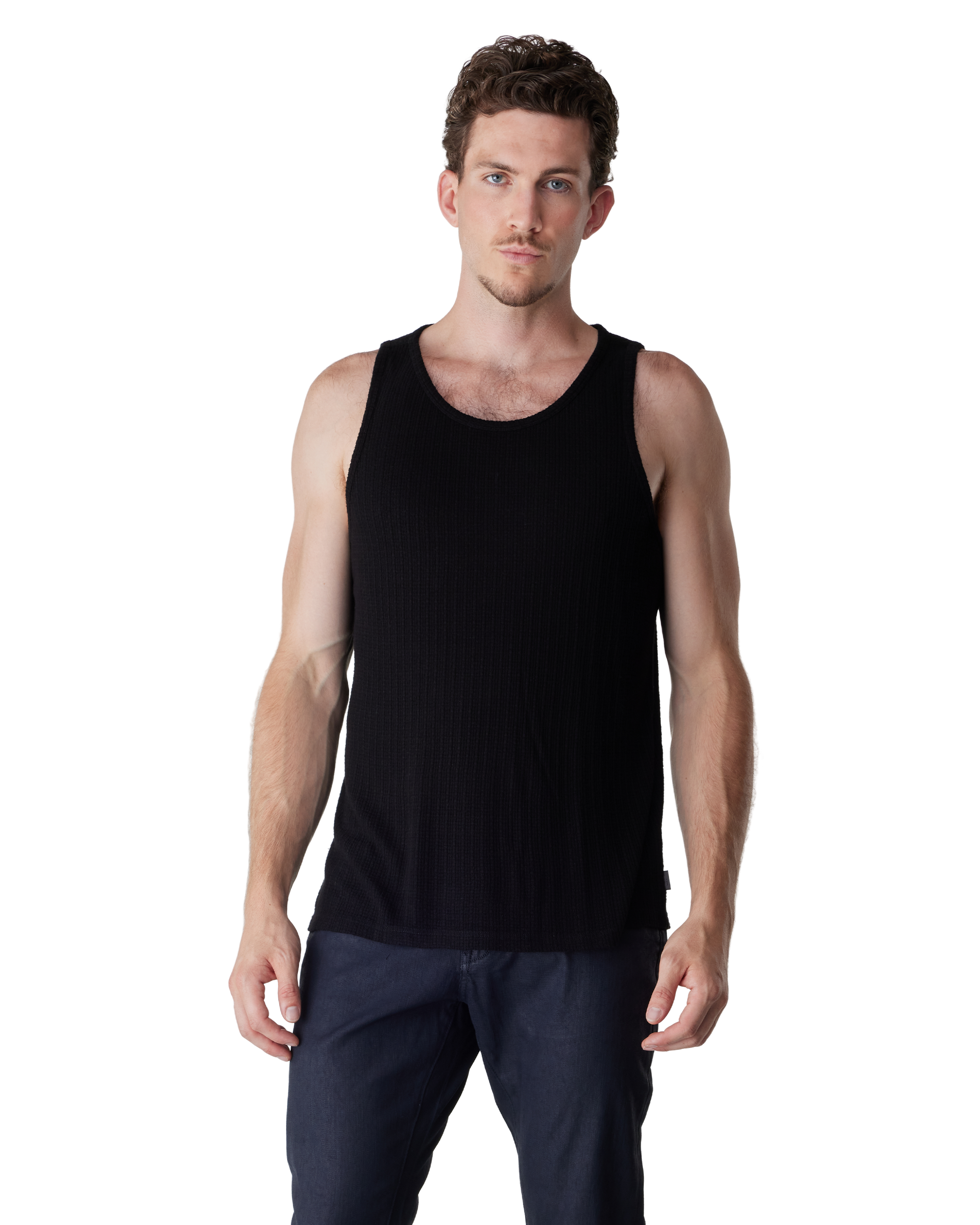 Black Viscose Blend Marcy Tank Top by John Varvatos | DIHSAN