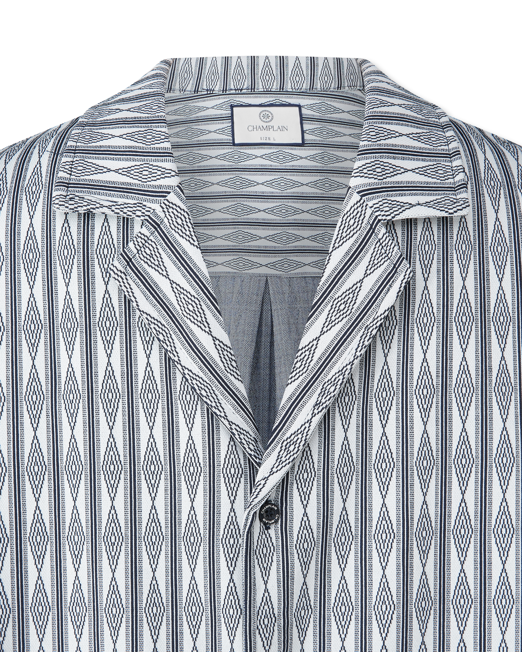 Jacquard Camp Collar Shirt