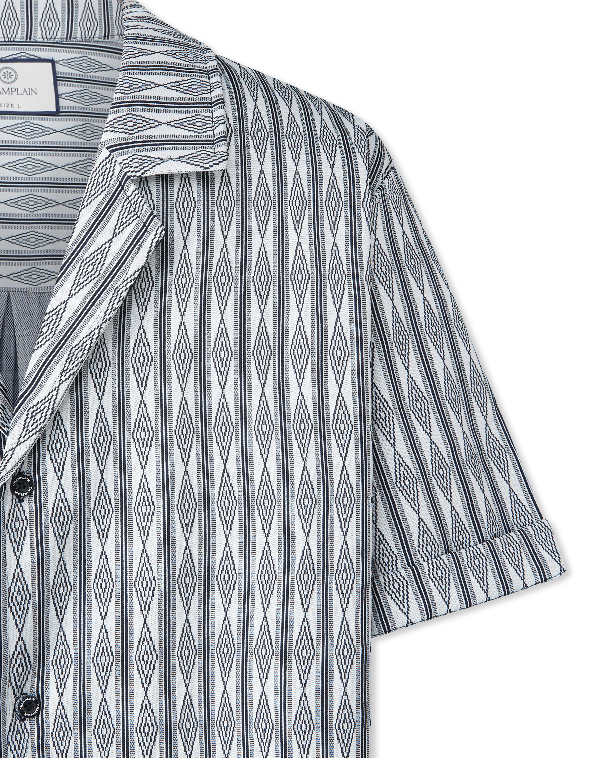 Jacquard Camp Collar Shirt