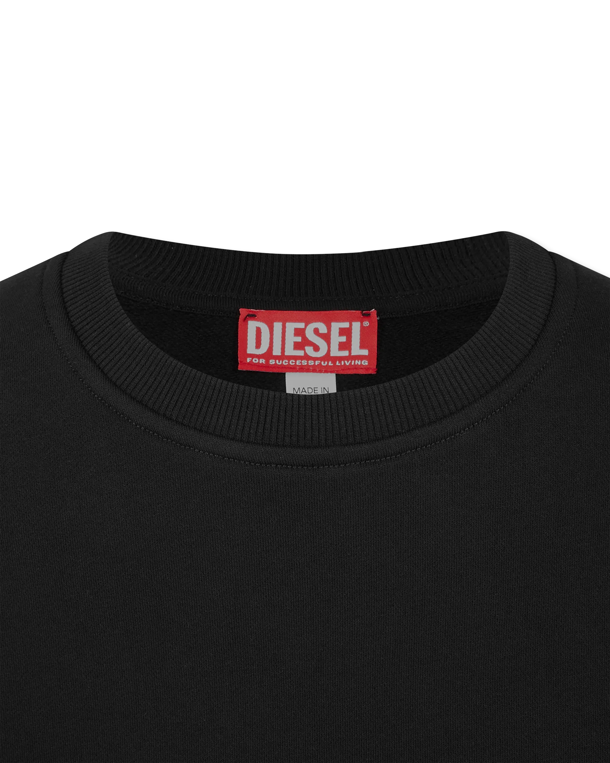 Deep Black Cotton S-Rob Doval PJ Sweatshirt by Diesel | DIHSAN