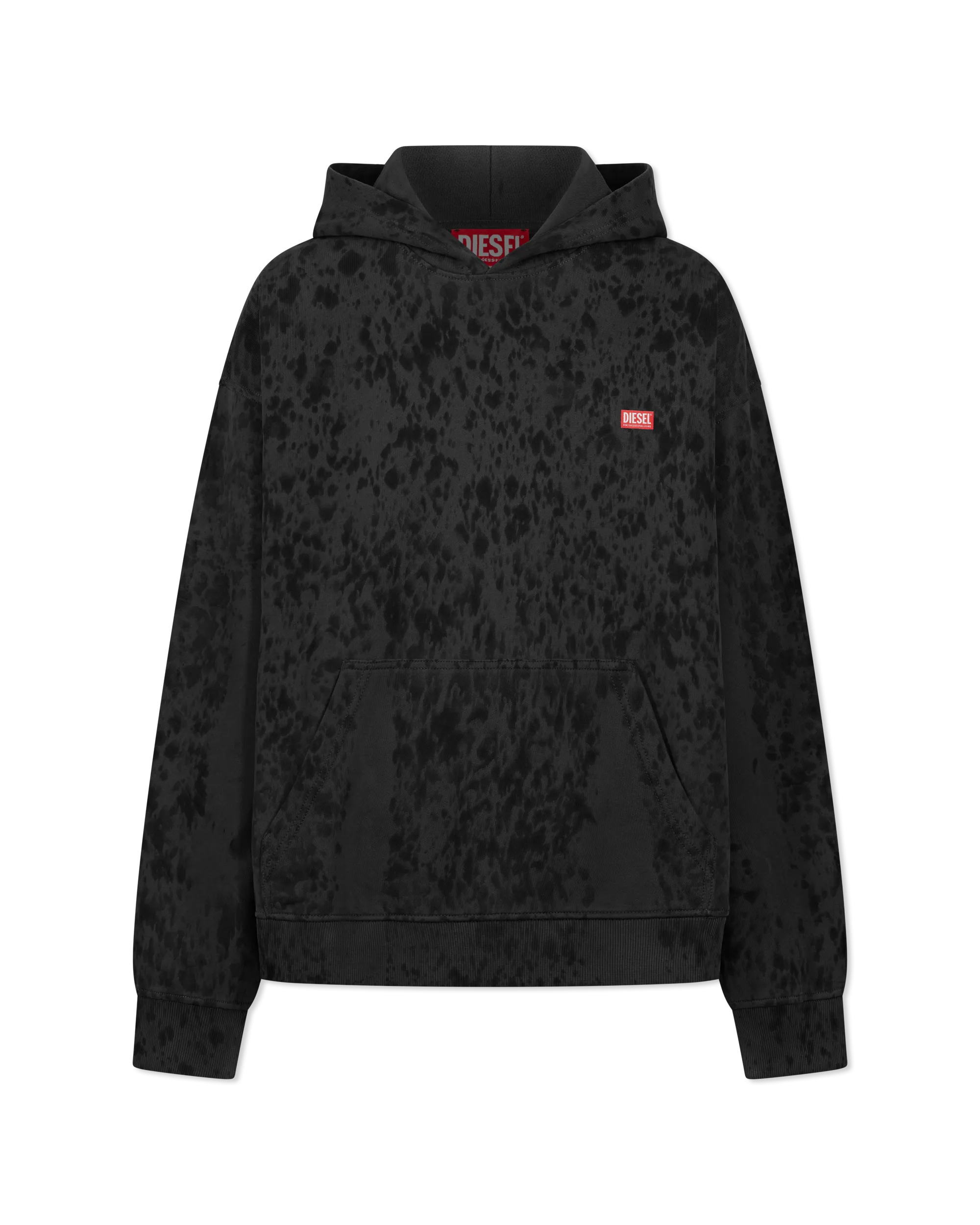 Black Cotton S-Boxt Hood K1 Sweatshirt by Diesel | DIHSAN
