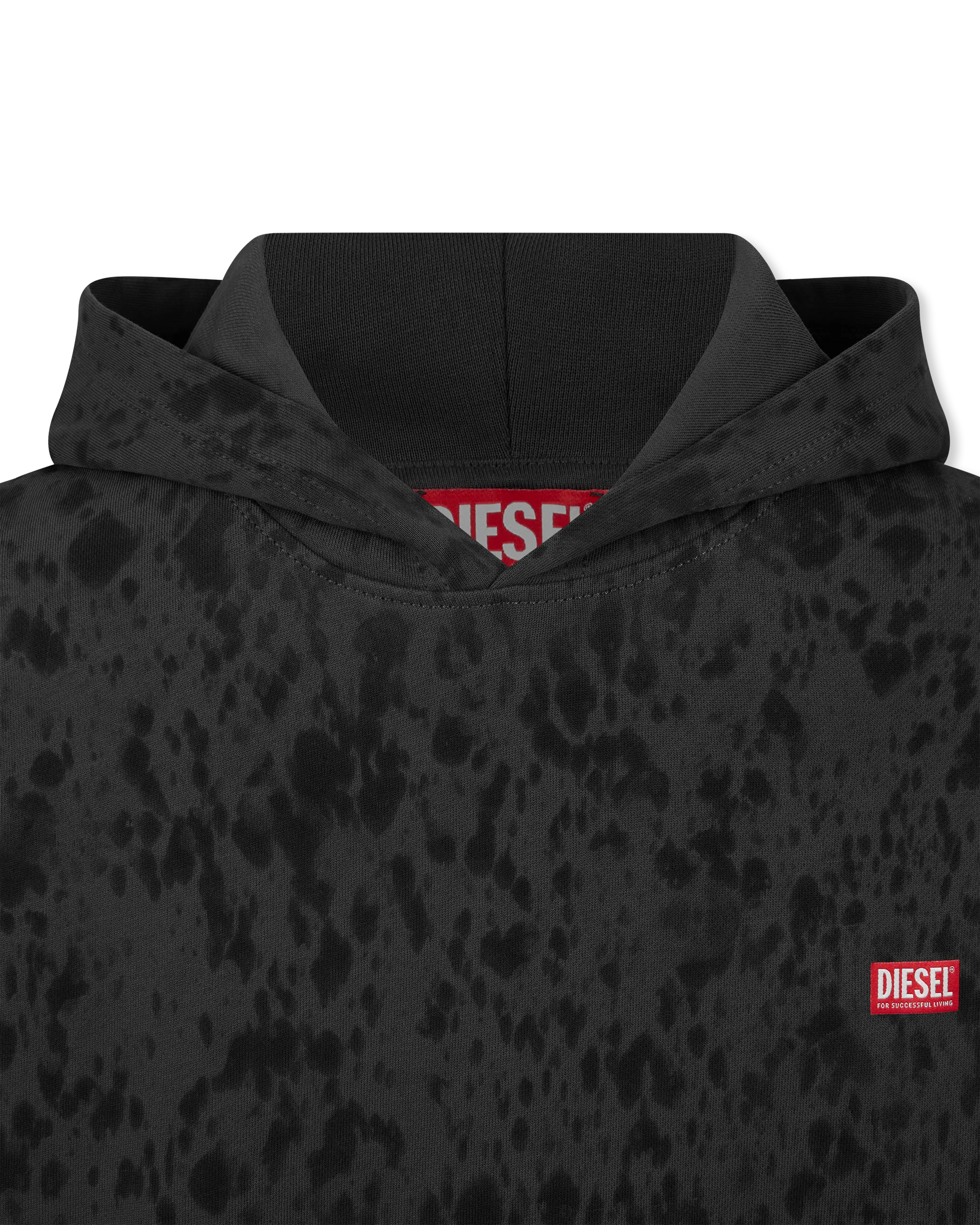 Black Cotton S-Boxt Hood K1 Sweatshirt by Diesel | DIHSAN