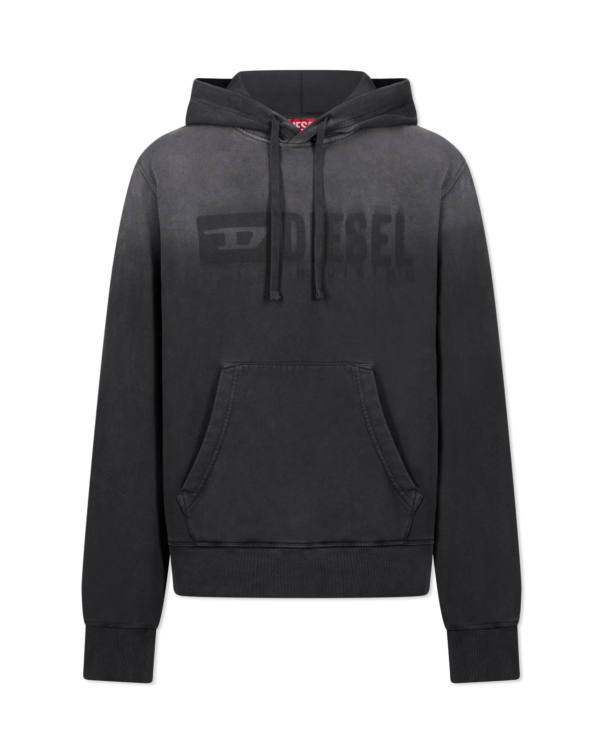 Black Cotton S-Ginn Hood K44 Sweatshirt by Diesel | DIHSAN