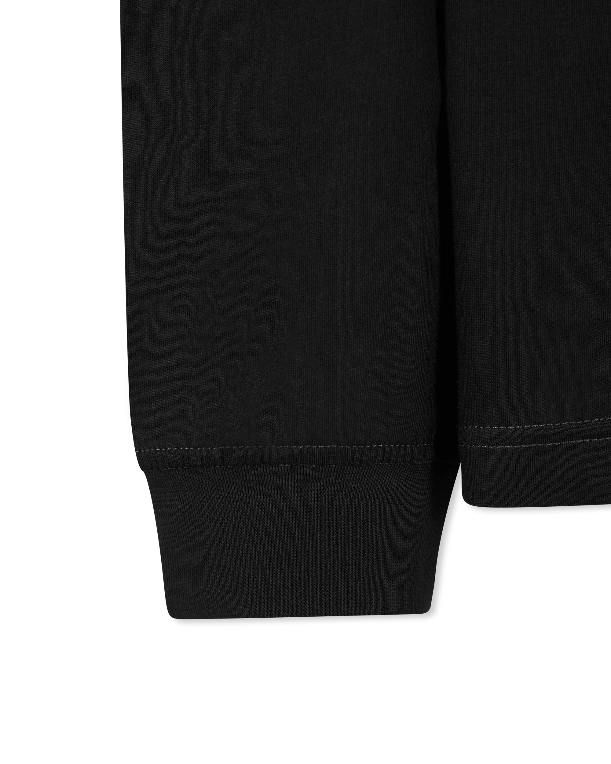 Deep Black Cotton T-Boxt Long Sleeve Circle T-Shirt by Diesel | DIHSAN