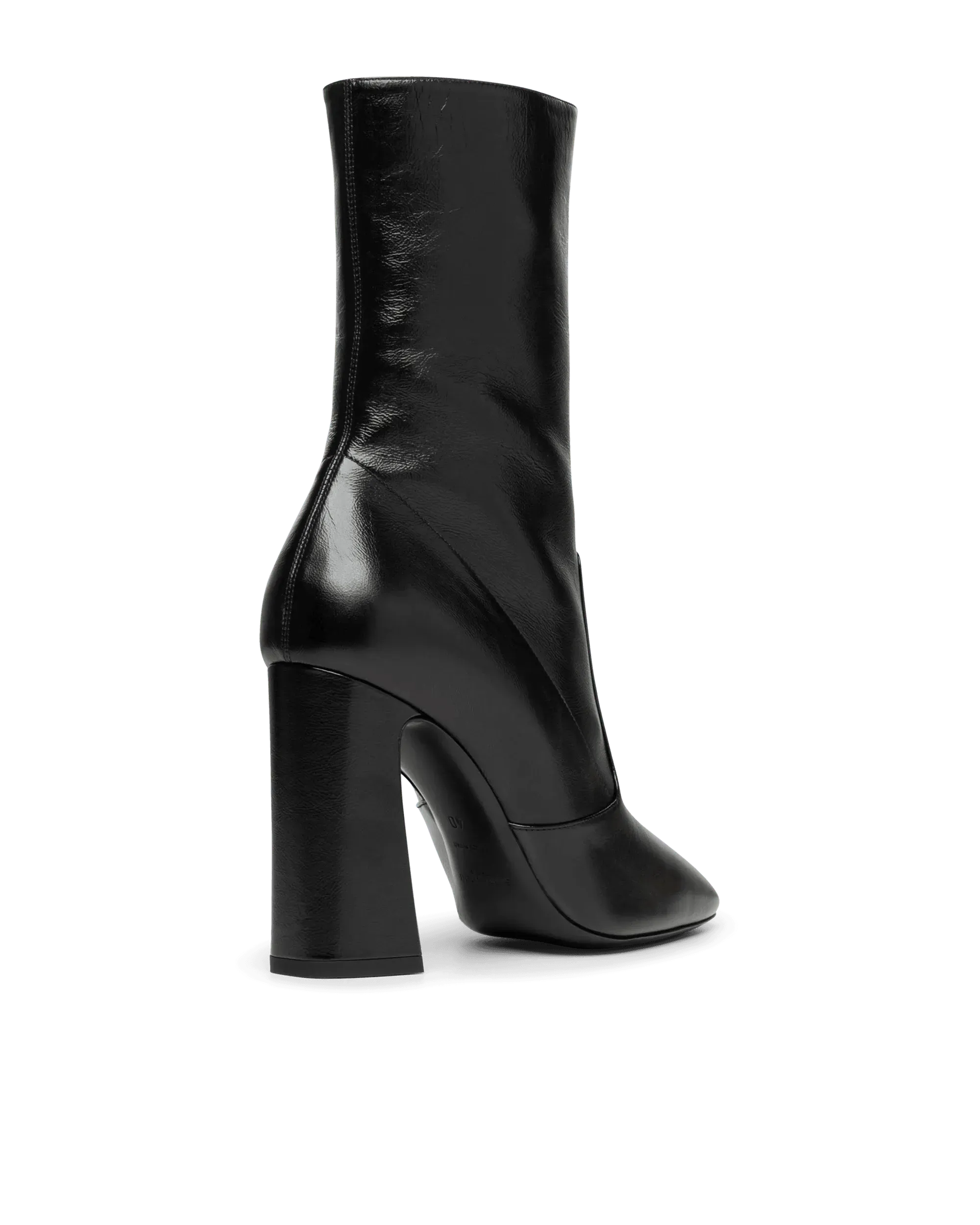 Maddie Leather Midcalf Boots - DIHSAN