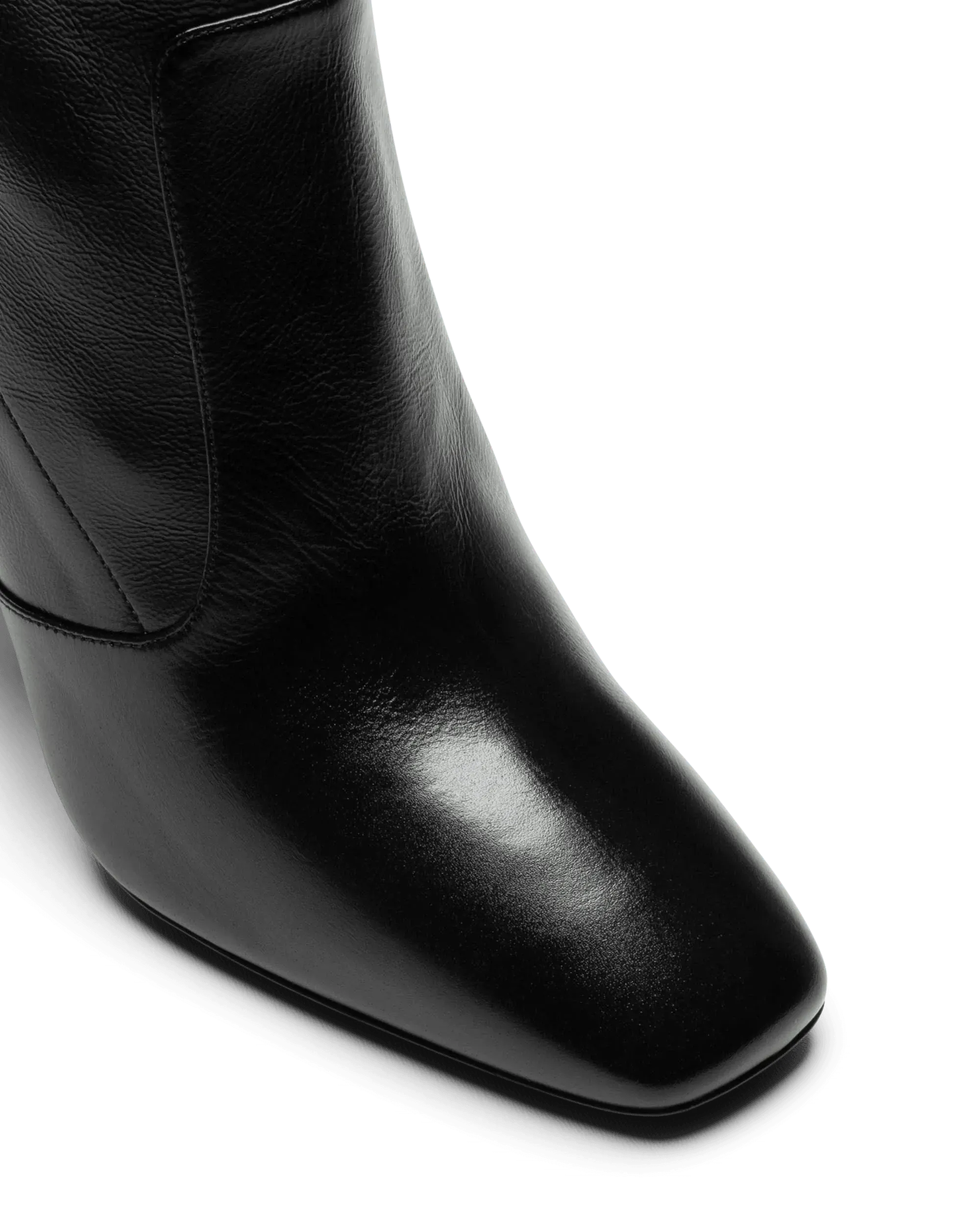 Maddie Leather Midcalf Boots - DIHSAN