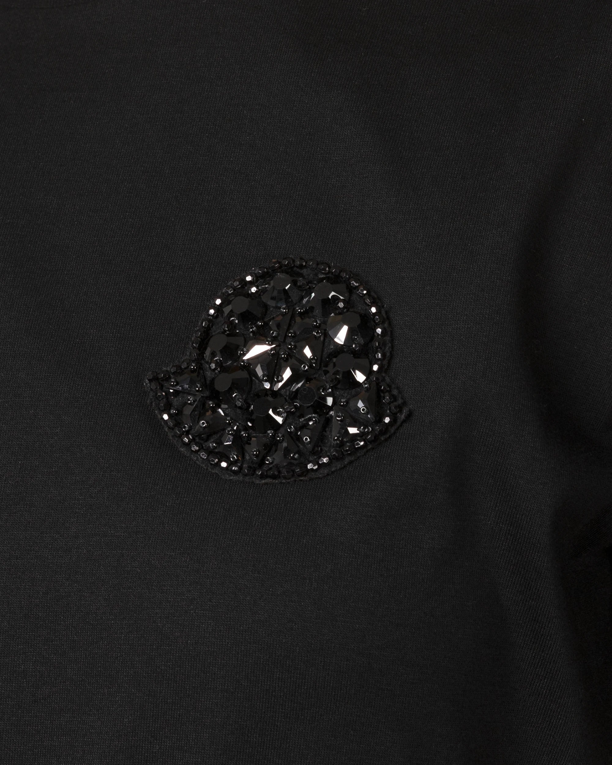 Embellished Black Logo T-shirt