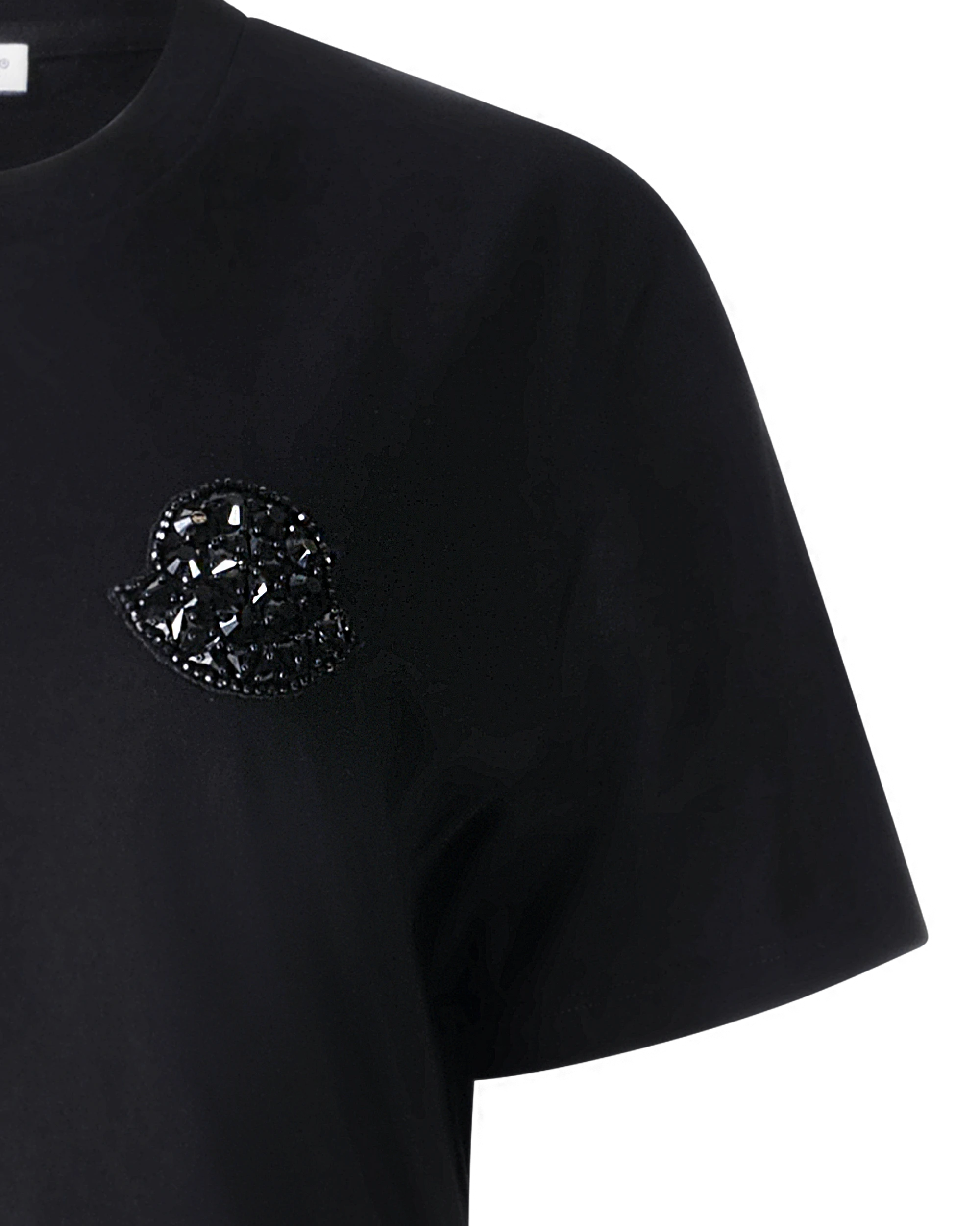 Embellished Black Logo T-shirt