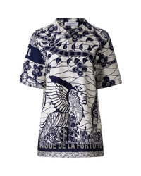 Printed Button Up Cotton Shirt - DIHSAN