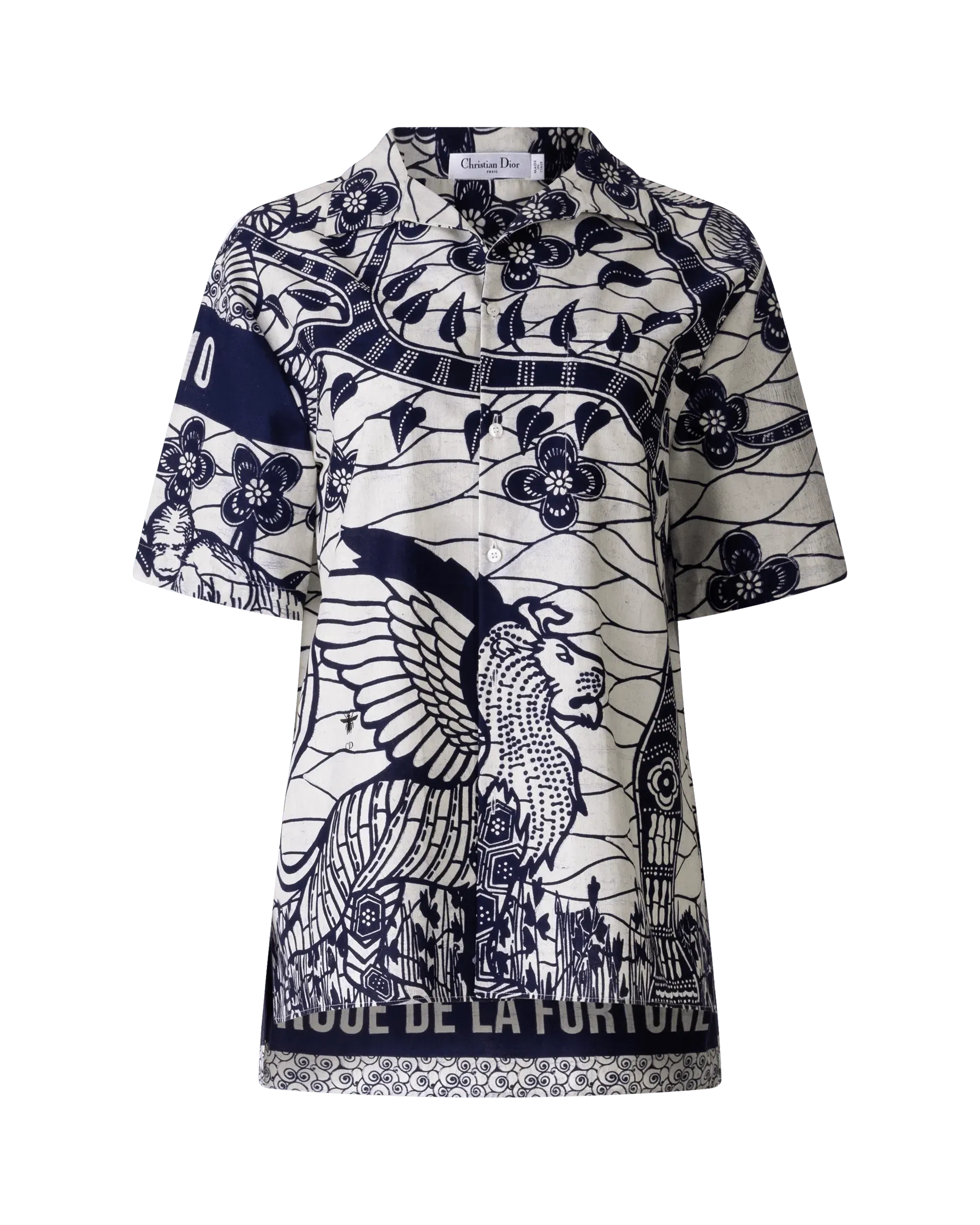 Printed Button Up Cotton Shirt - DIHSAN