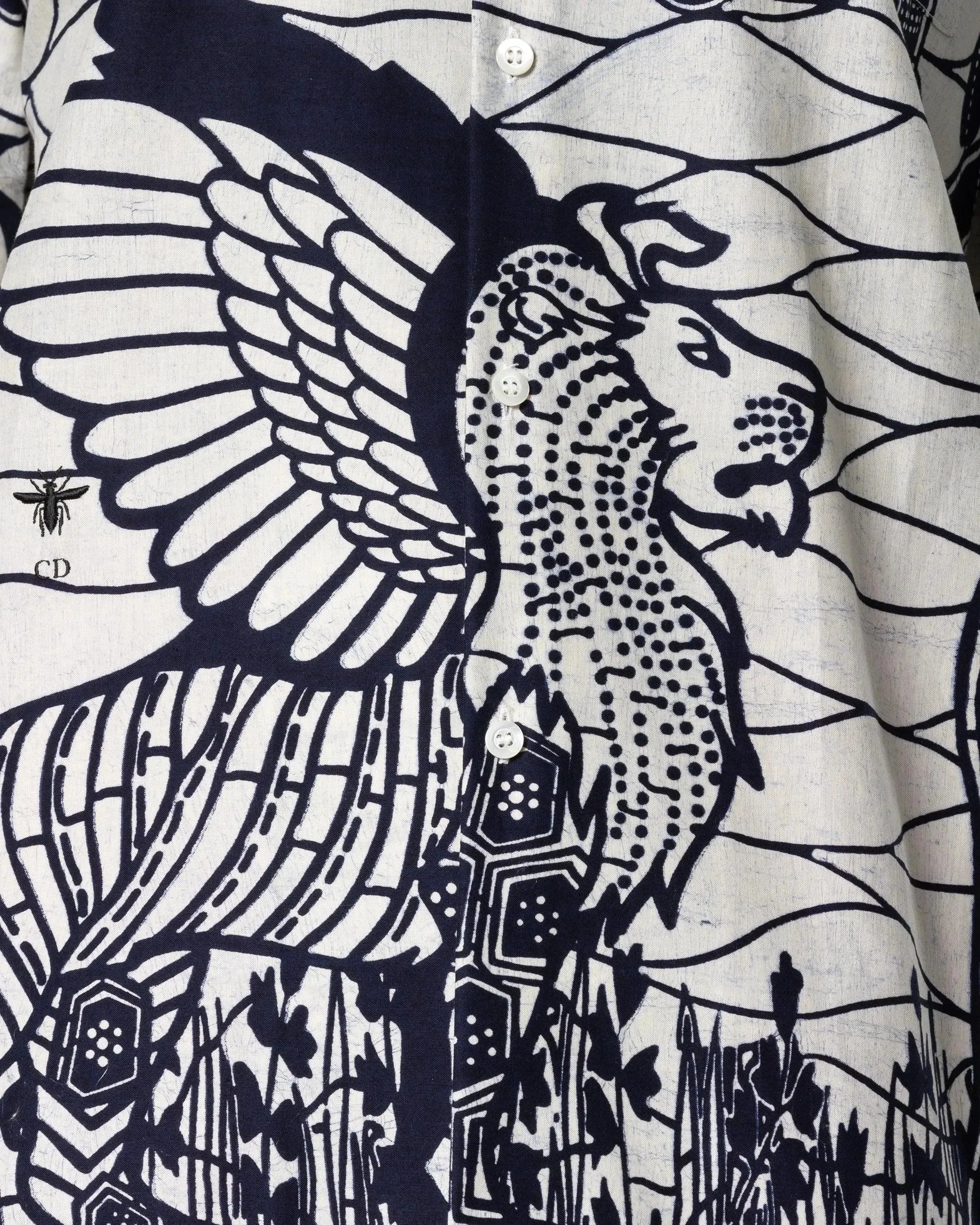 Printed Button Up Cotton Shirt - DIHSAN