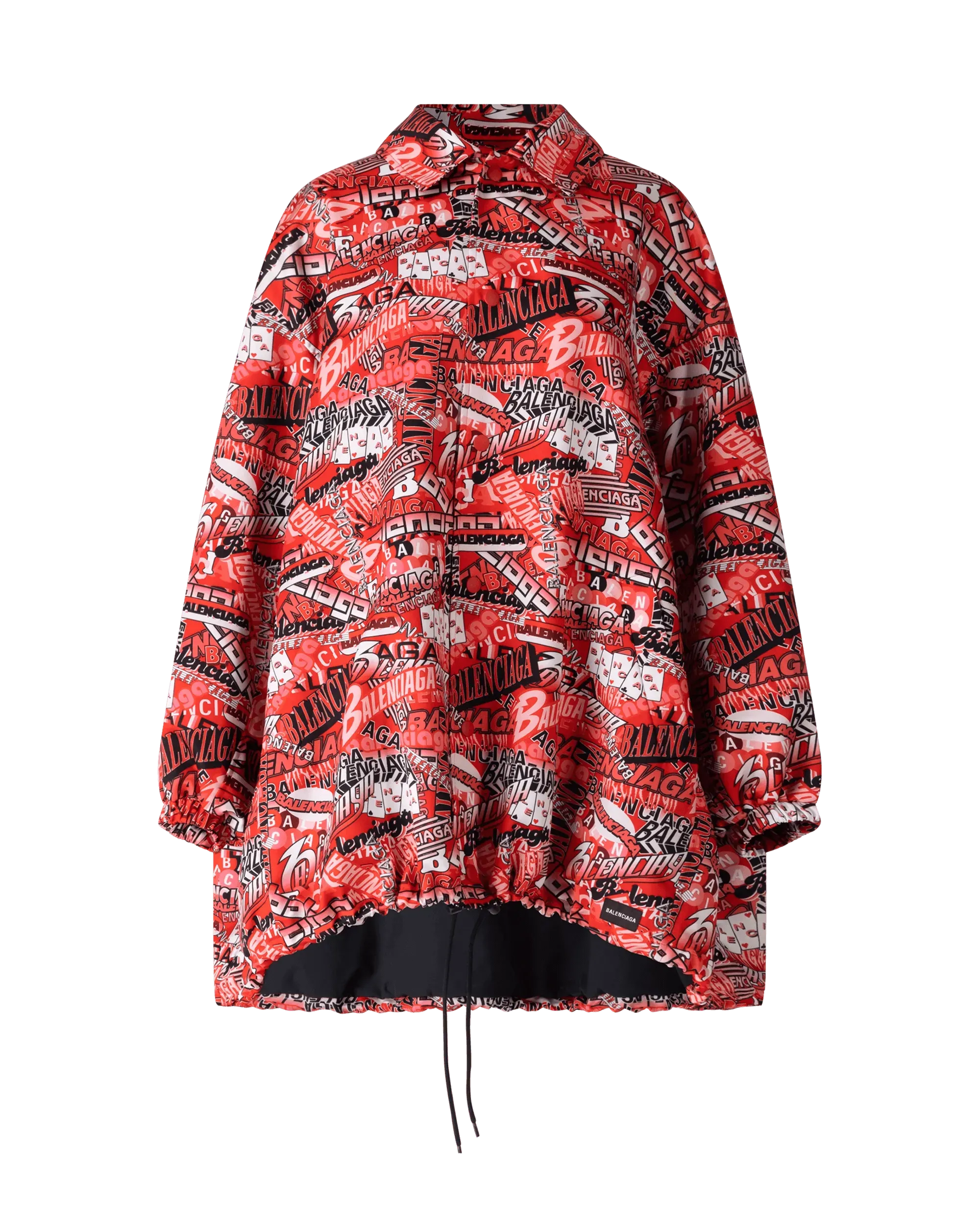Logo Print Oversized Jacket - DIHSAN