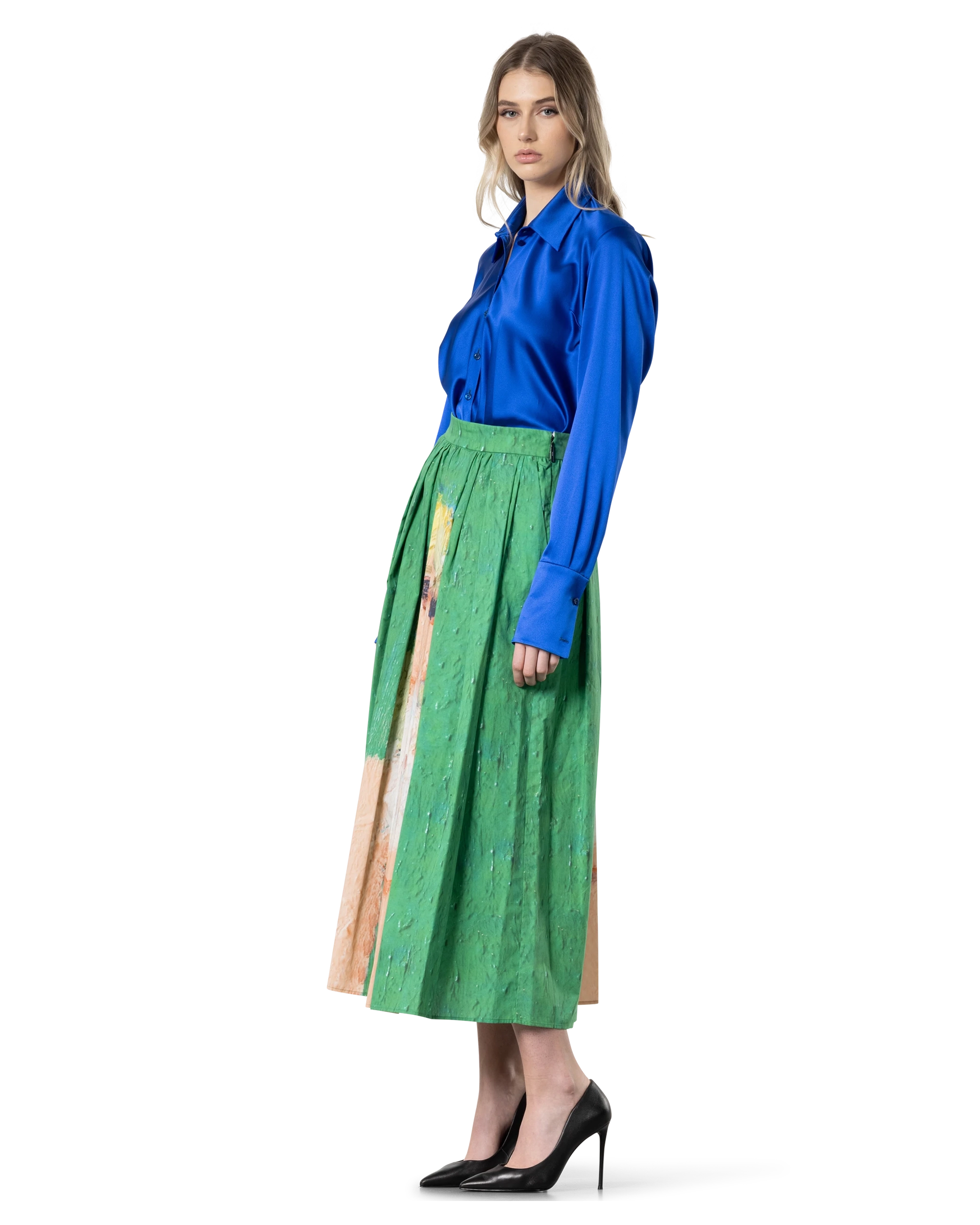 Satin Button Up Shirt