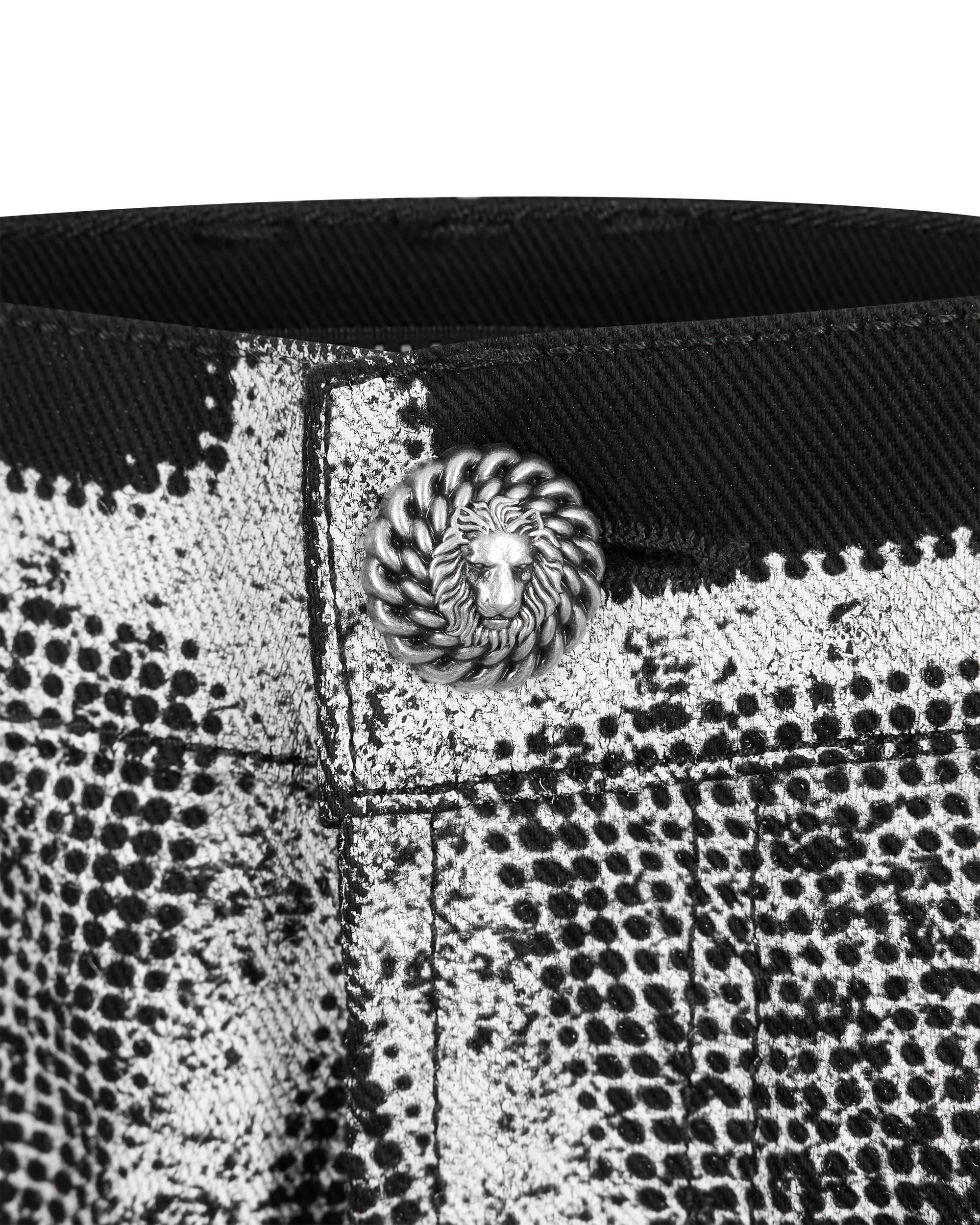 Relaxed Fit Lips Printed Jeans - DIHSAN