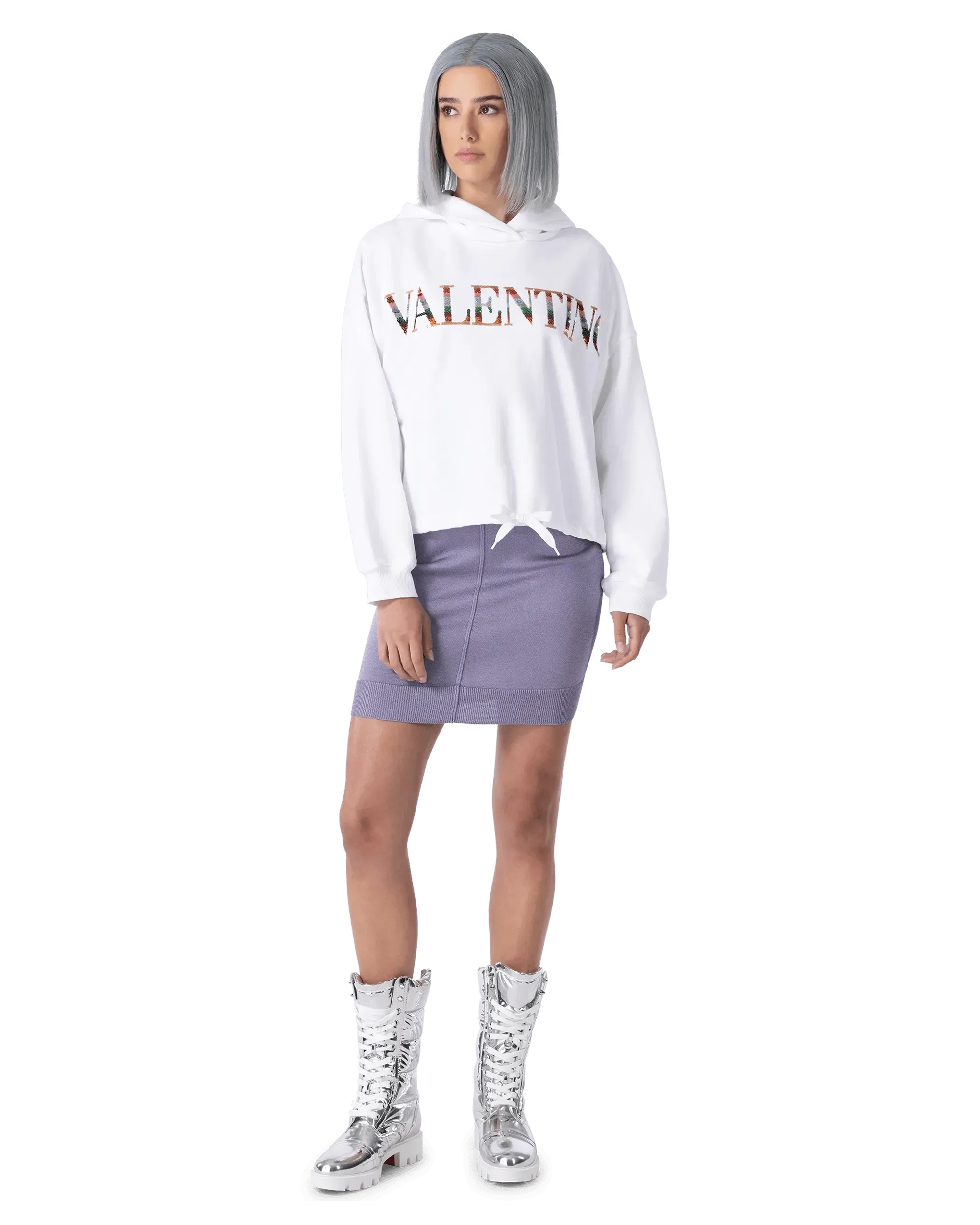 Butterfly Knit Halterneck Mini Dress