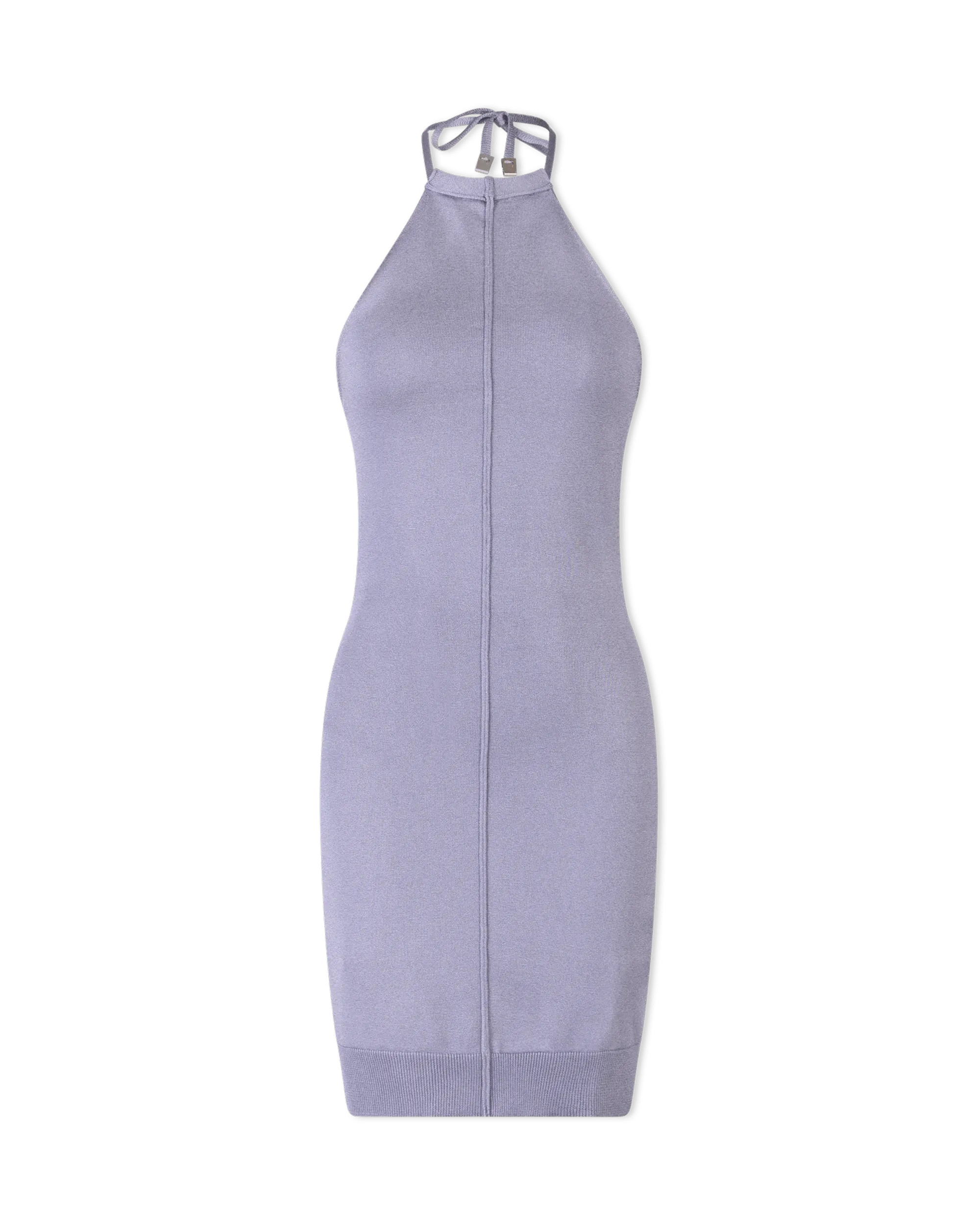 Butterfly Knit Halterneck Mini Dress - DIHSAN