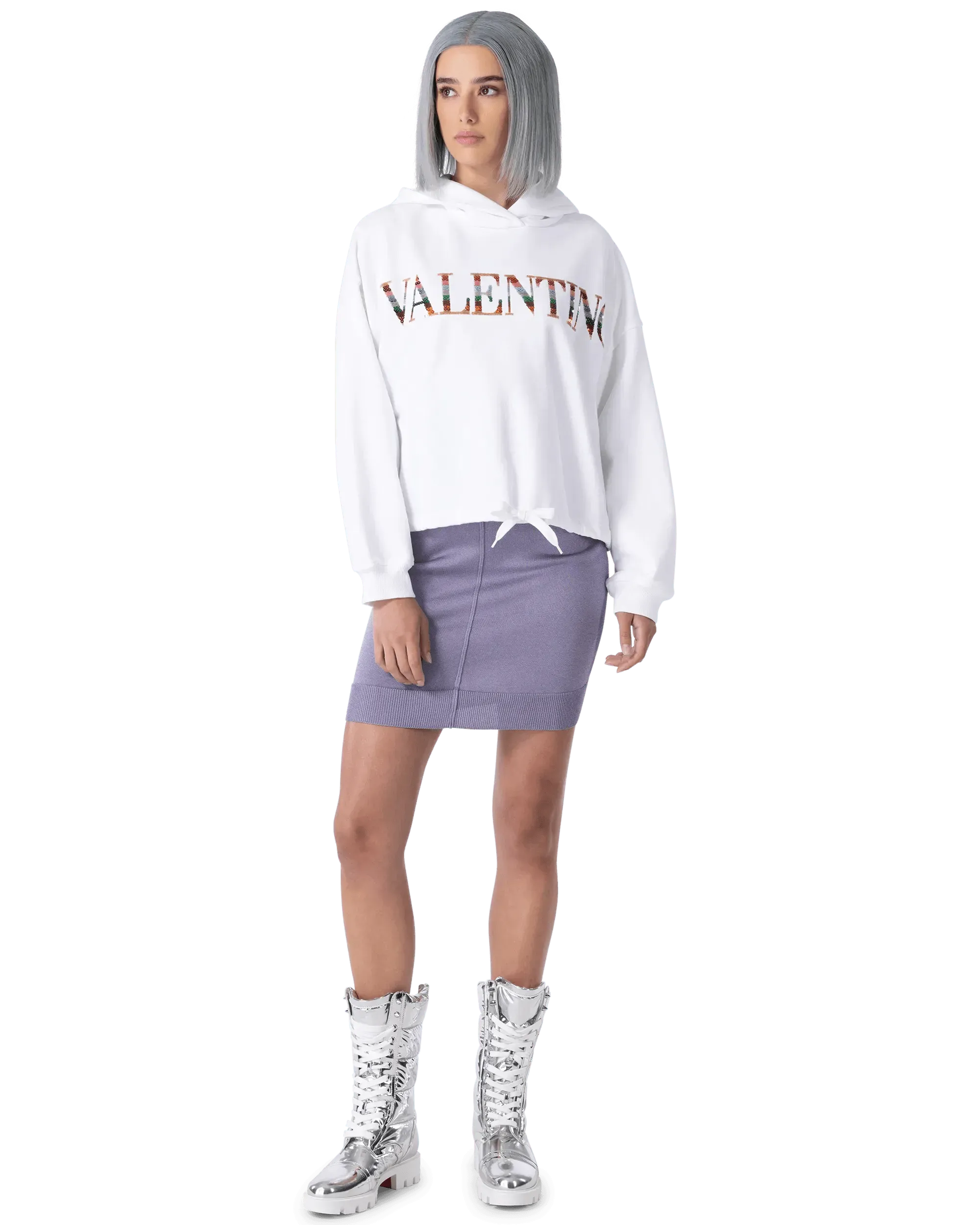 Butterfly Knit Halterneck Mini Dress - DIHSAN