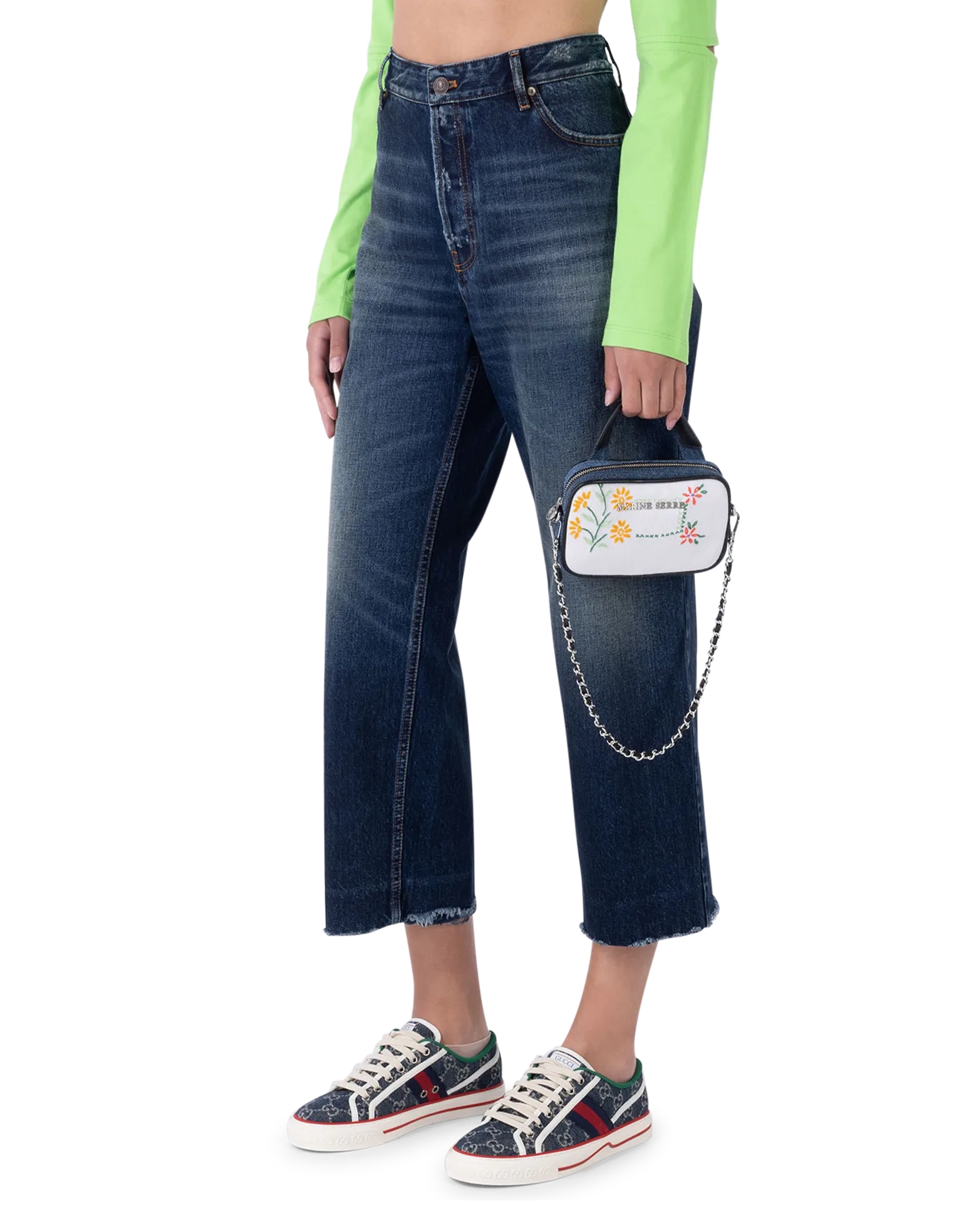 Frayed Hem Japanese Denim Pants