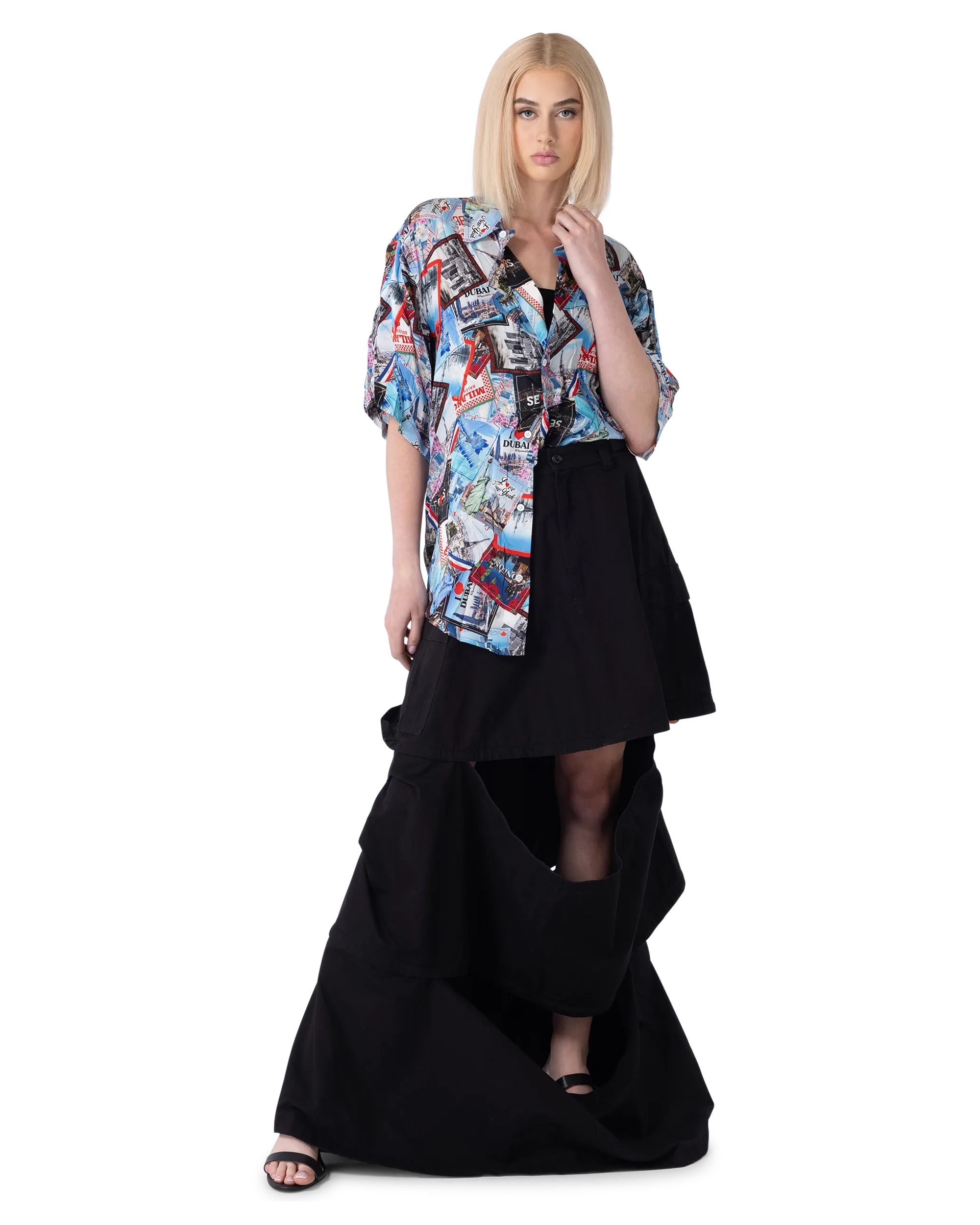 Cotton Ripstop Maxi Cargo Skirt