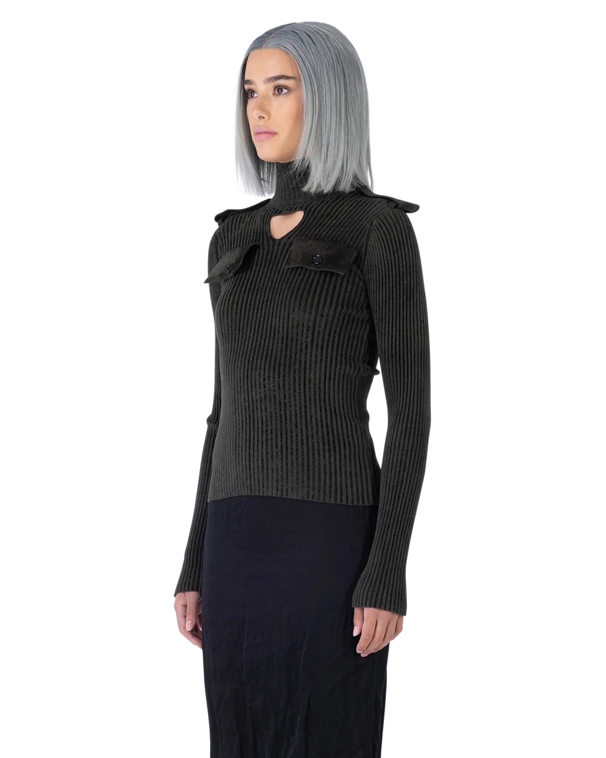 Lightweight Ribbed Turtleneck