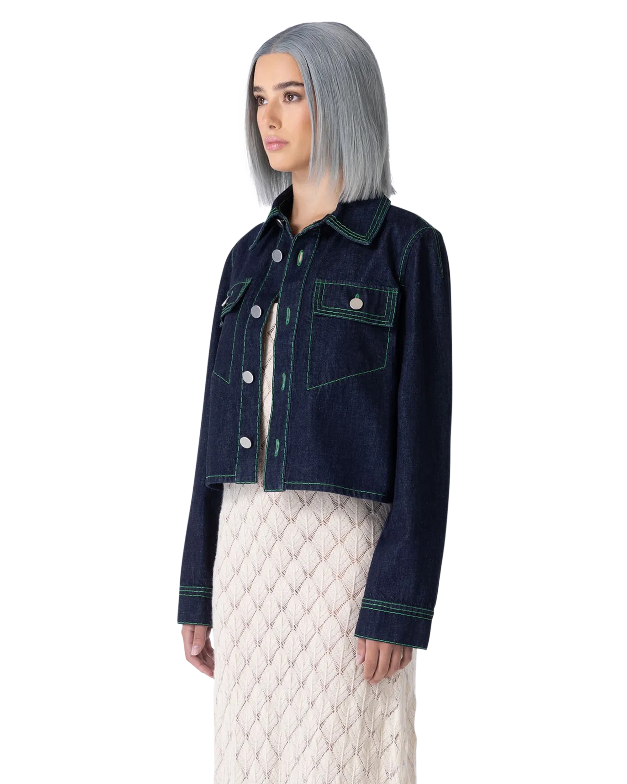 Embroidered 3-Stitch Denim Shirt