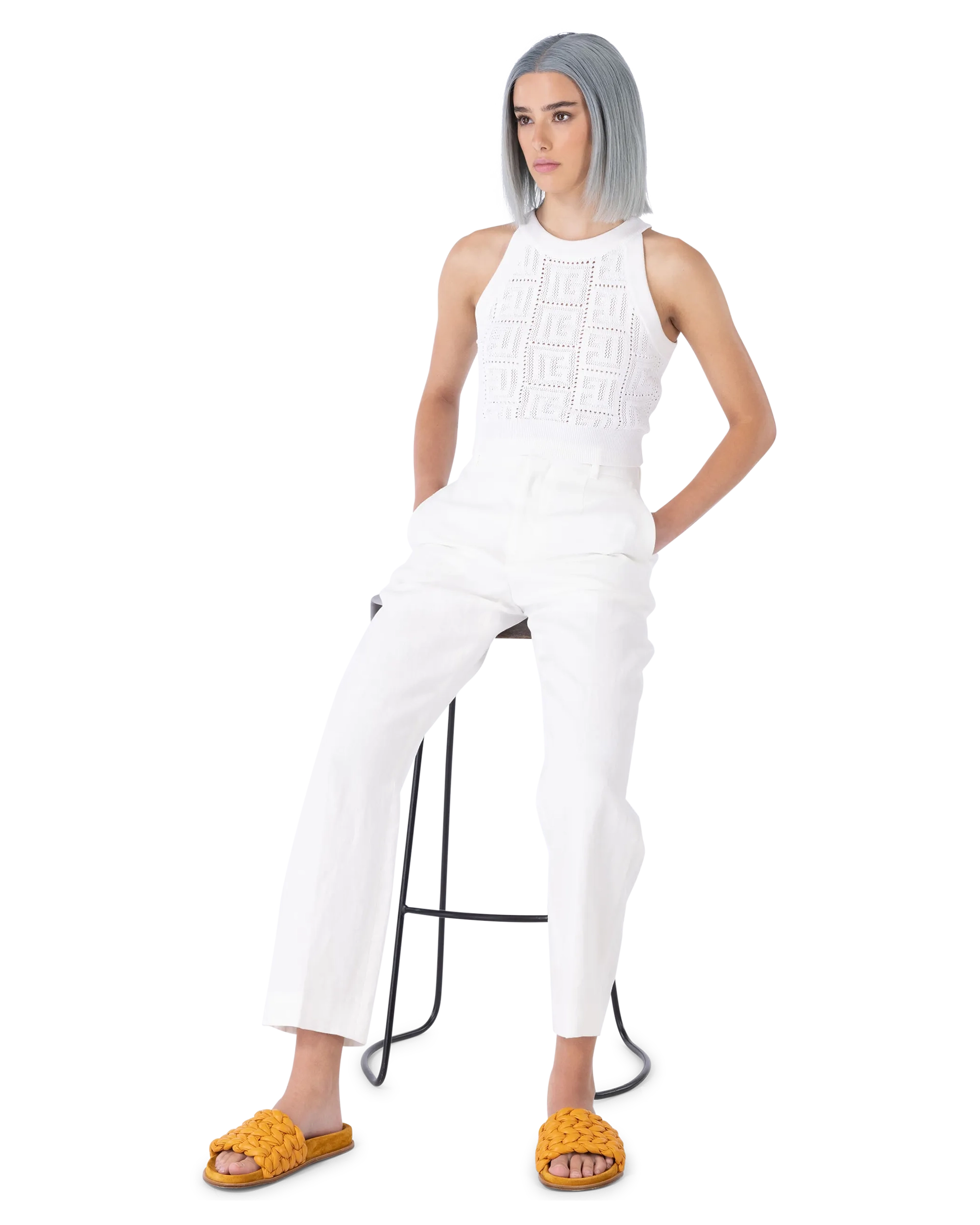 Straight Leg Linen Pants