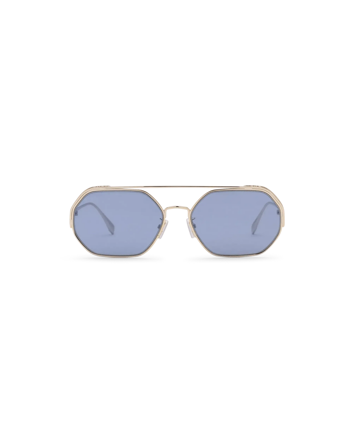 Fendi o‘lock hexagon metal frame sunglasses fendi-o-lock-fe40107i-01v-53-  main image 2