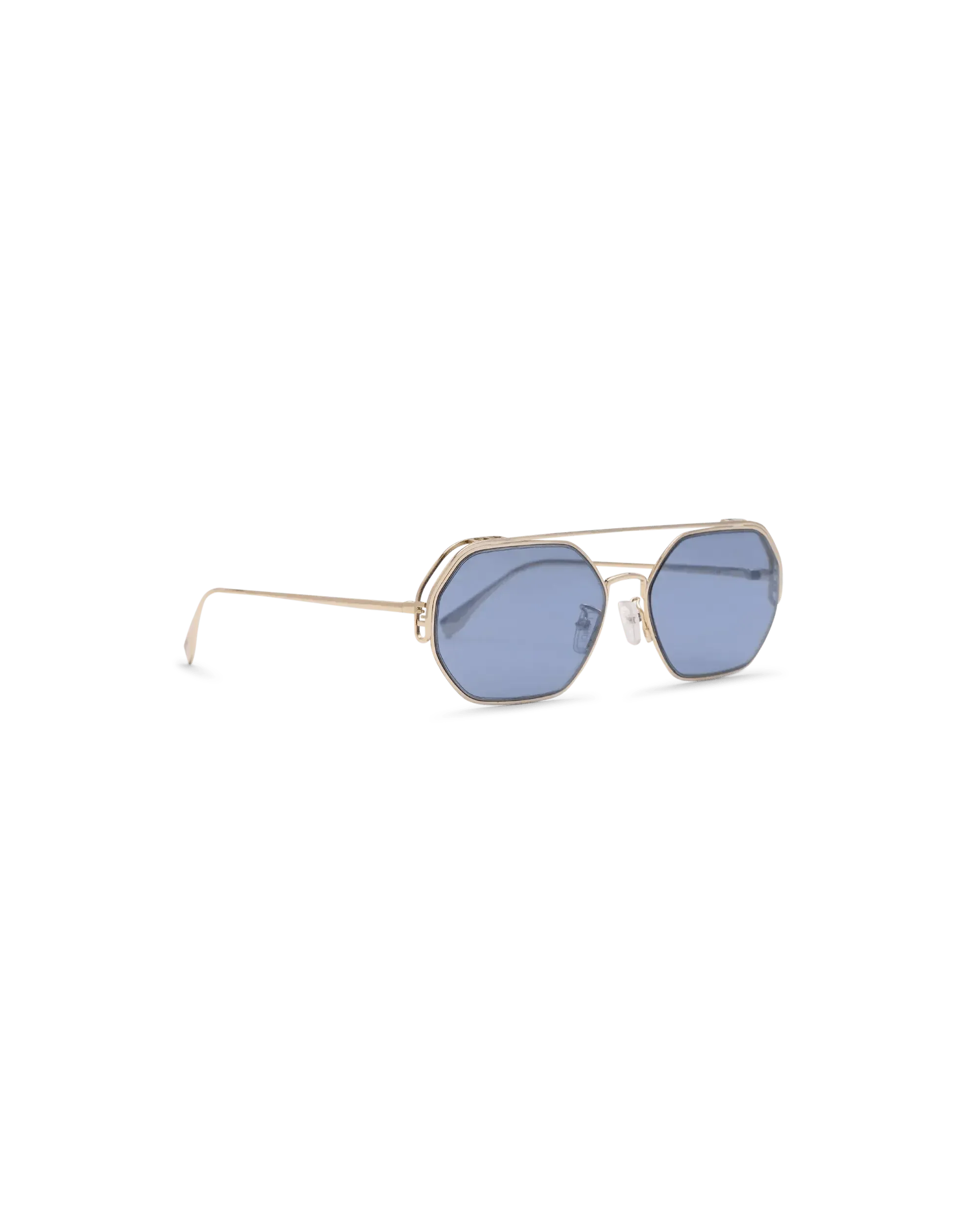 Blue Lens O’Lock Hexagonal Sunglasses - DIHSAN