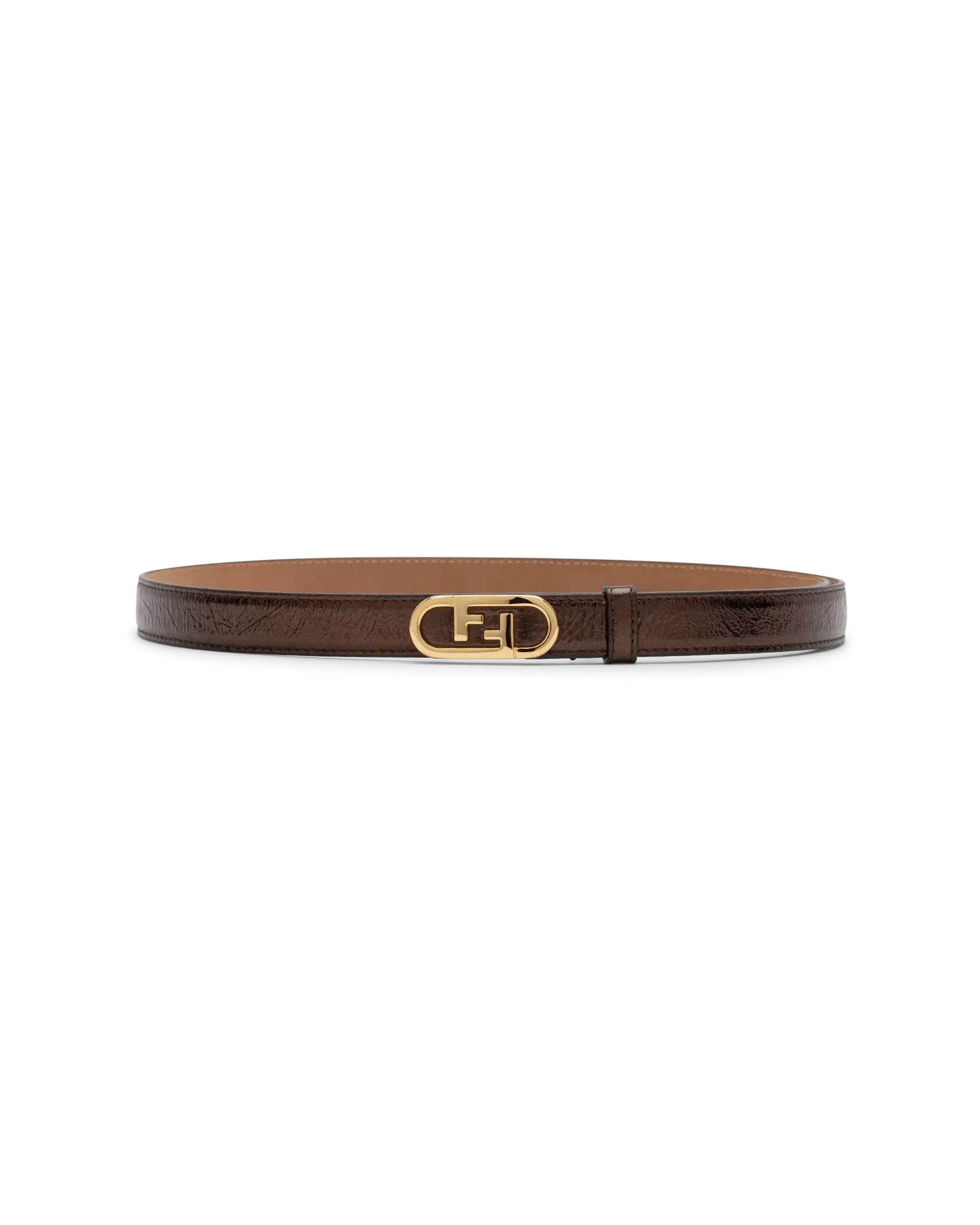 O'Lock Crinkle Brown Thin Belt - DIHSAN