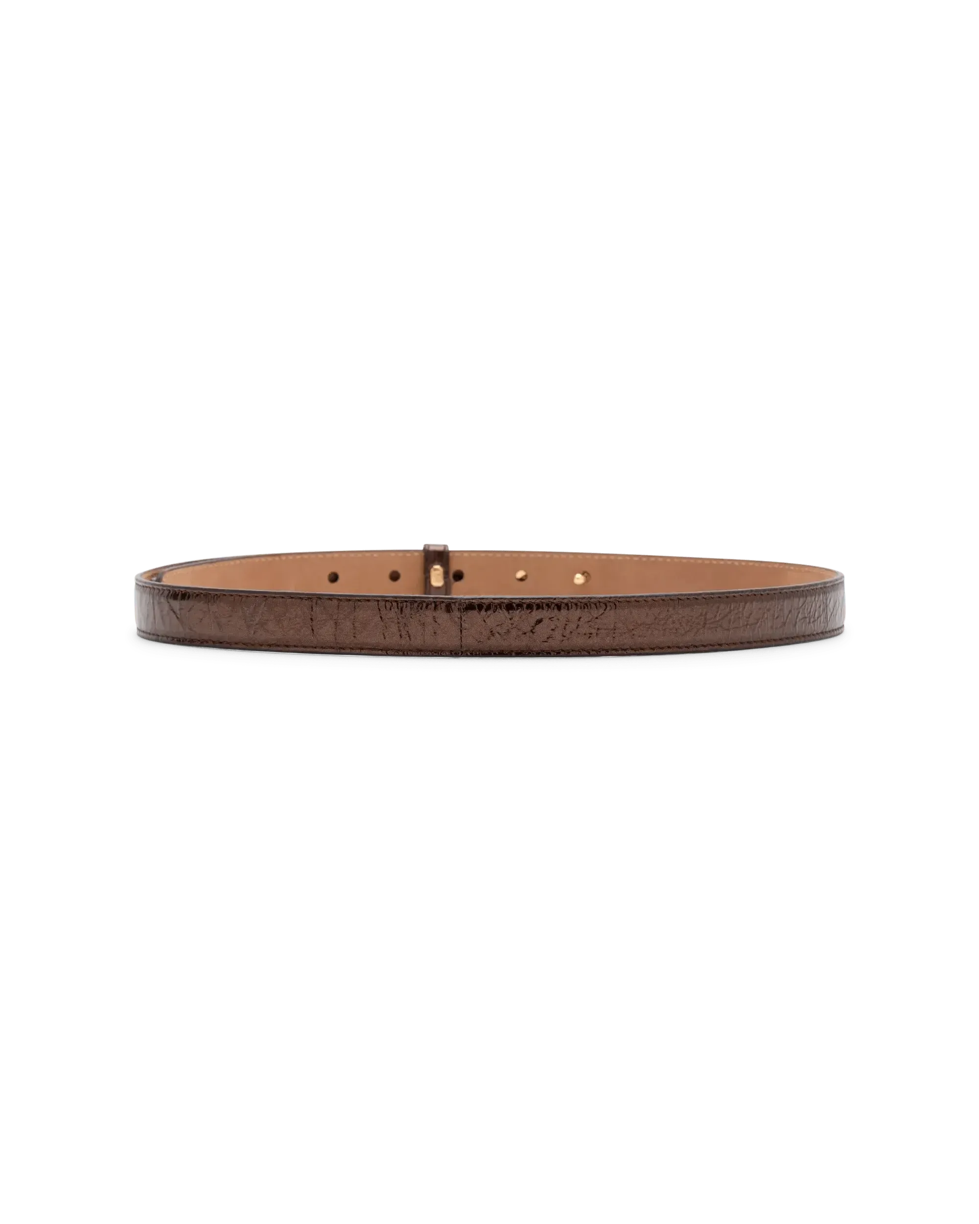 O'Lock Crinkle Brown Thin Belt - DIHSAN