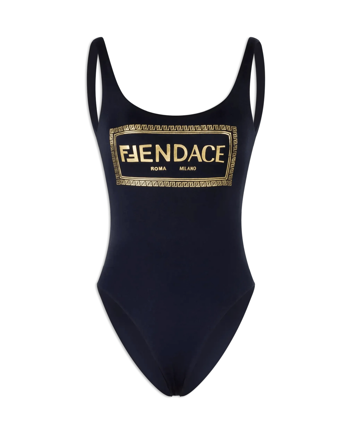FENDACE FENDI× VERSACE水着 サイズ48 ゴールドバロック Fendi x Versace FENDACE One-Piece Swimsuit - Black | DIHSAN